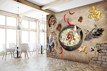 3D Chili Hot Pot 029 Wall Murals