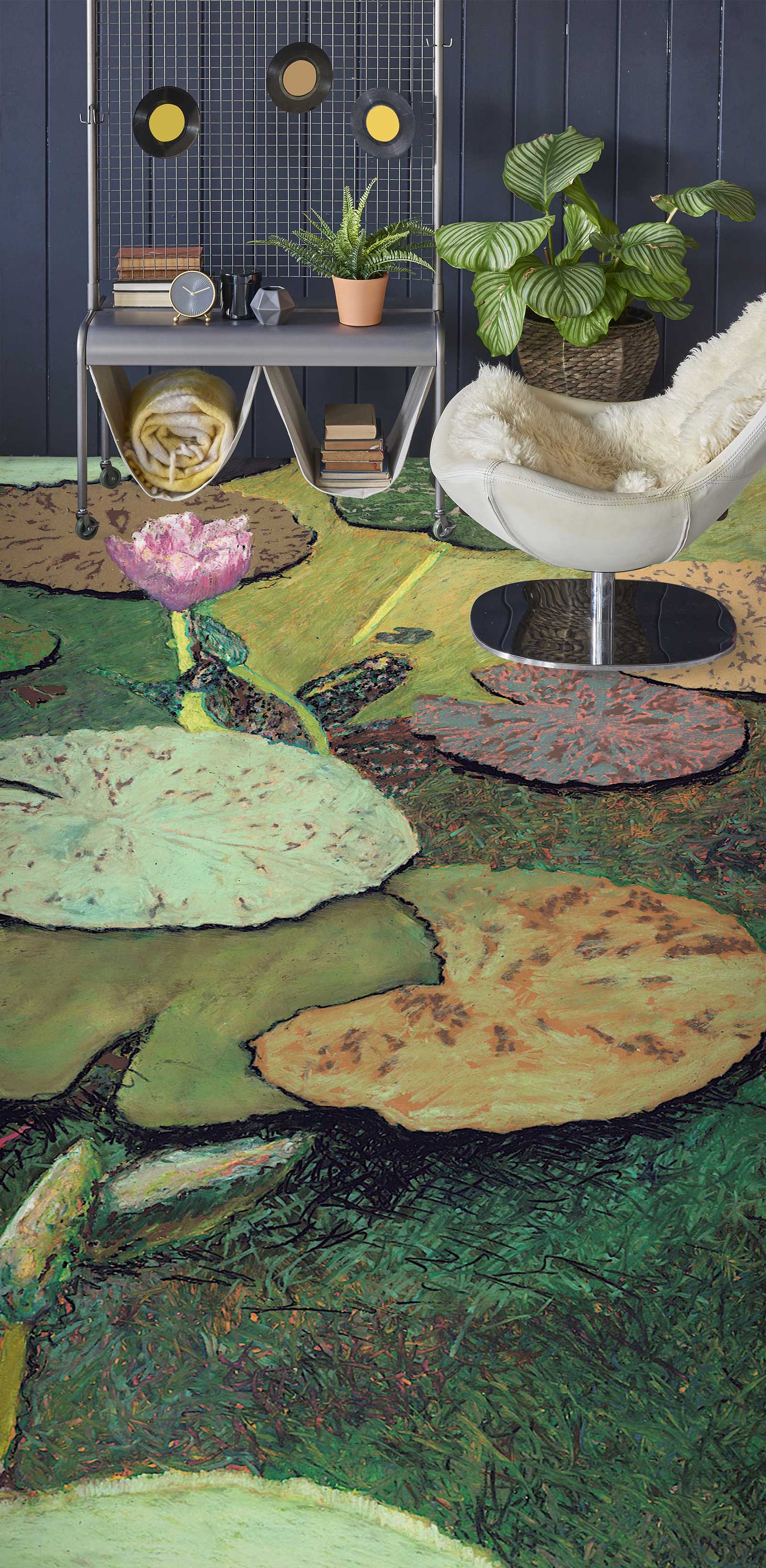 3D Lotus Leaf Pattern 96117 Allan P. Friedlander Floor Mural