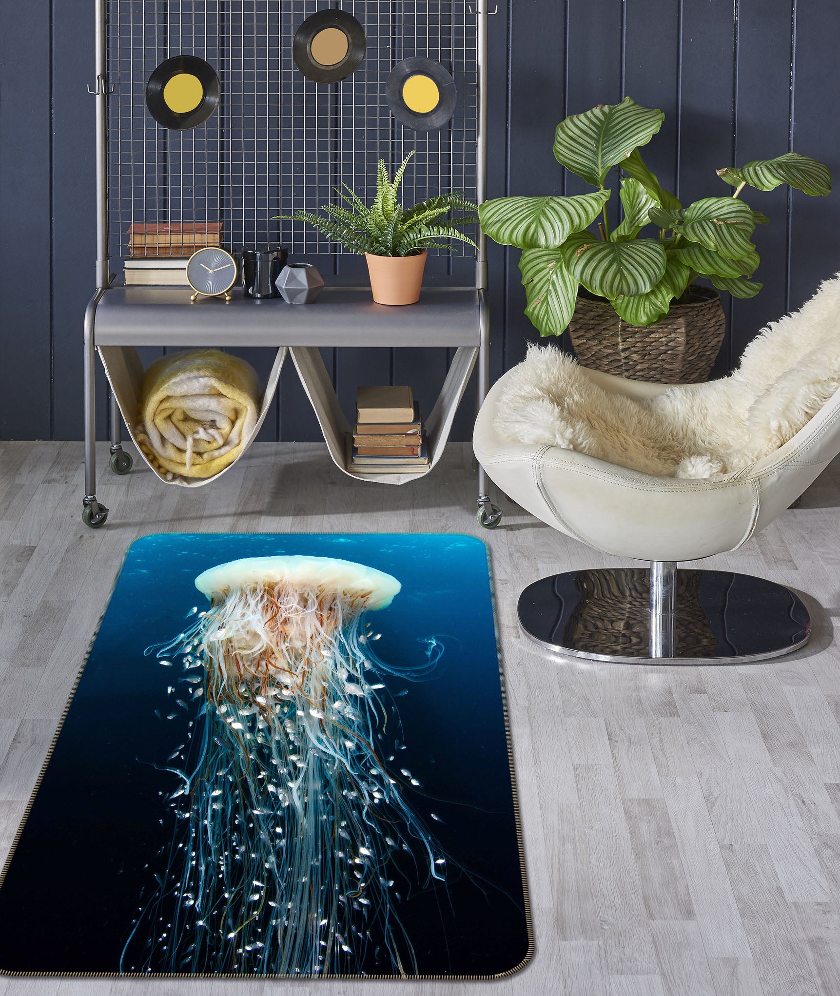 3D Jellyfish 38195 Animal Non Slip Rug Mat