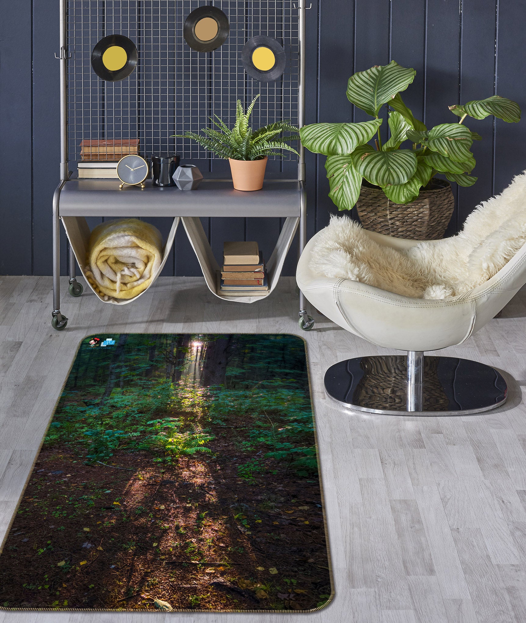 3D Forest Sunlight 4549 Jerry LoFaro Rug Non Slip Rug Mat