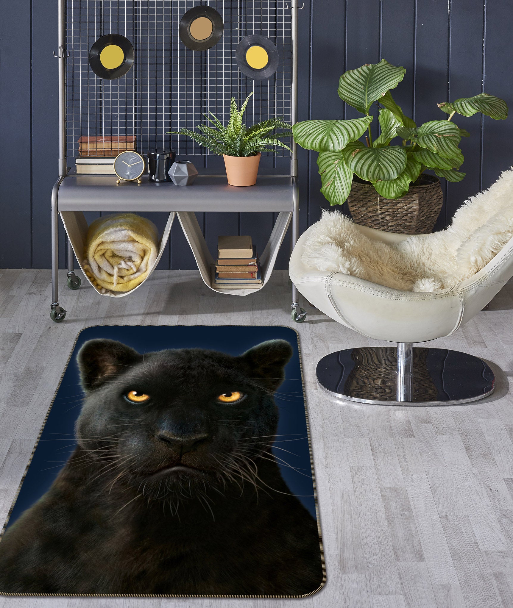 3D Panther 84199 Vincent Hie Rug Non Slip Rug Mat