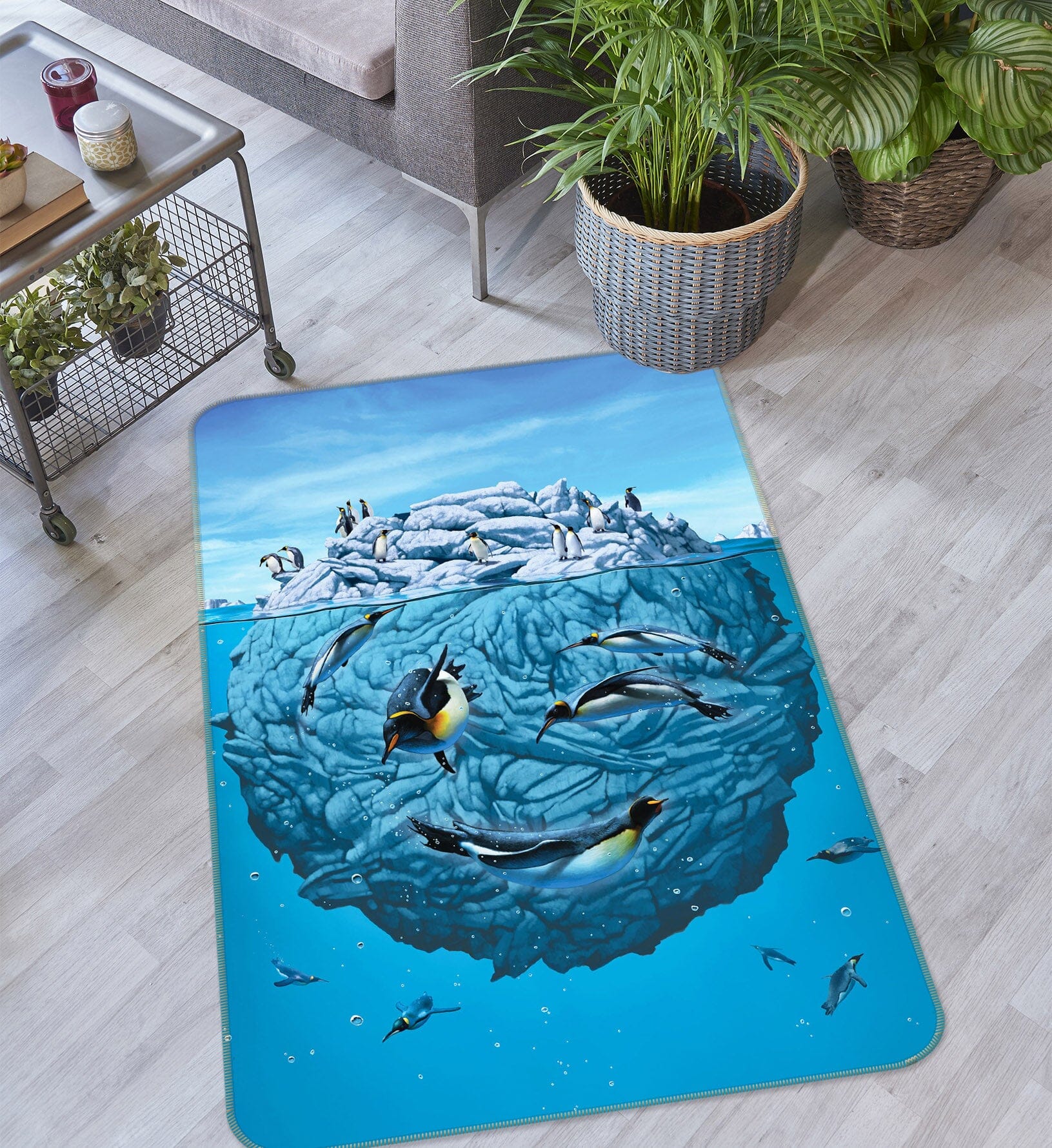 3D Penguin Wink Def 1057 Vincent Hie Rug Non Slip Rug Mat Mat AJ Creativity Home 