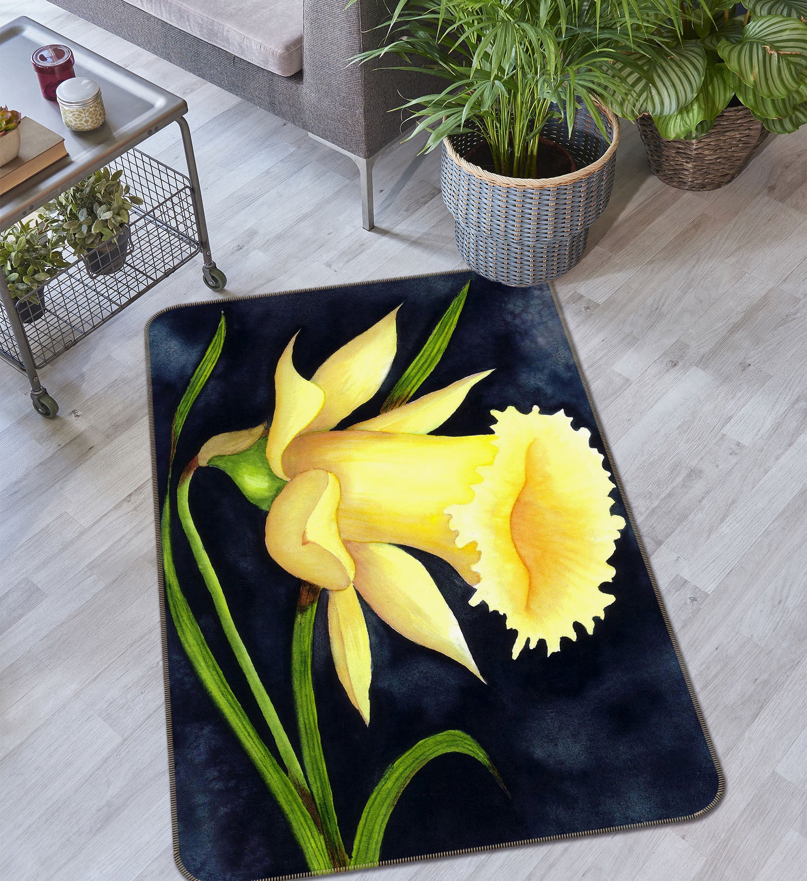 3D Flower 32126 Non Slip Rug Mat