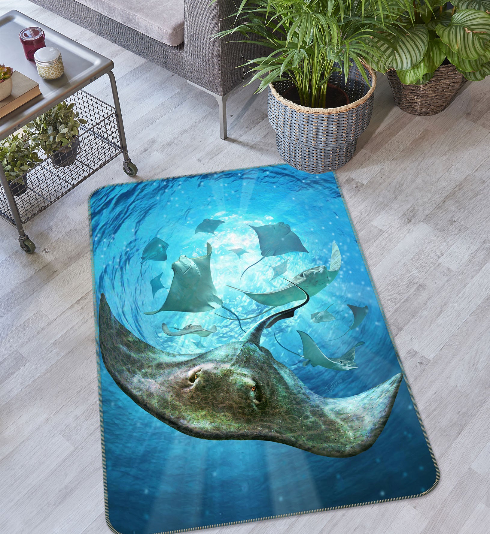 3D Fish 83106 Jerry LoFaro Rug Non Slip Rug Mat