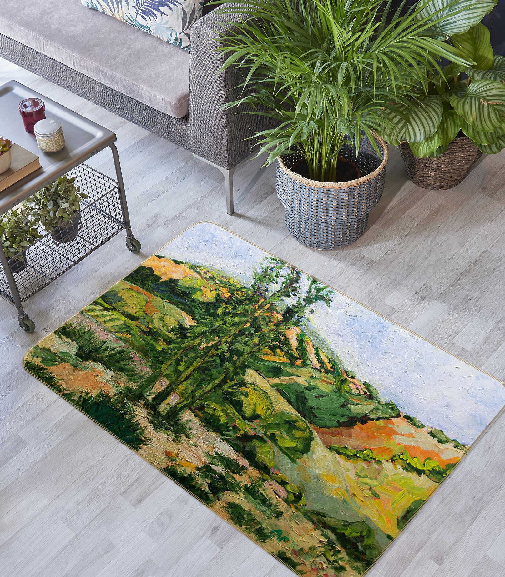 3D Valley Tree 1106 Allan P. Friedlander Rug Non Slip Rug Mat