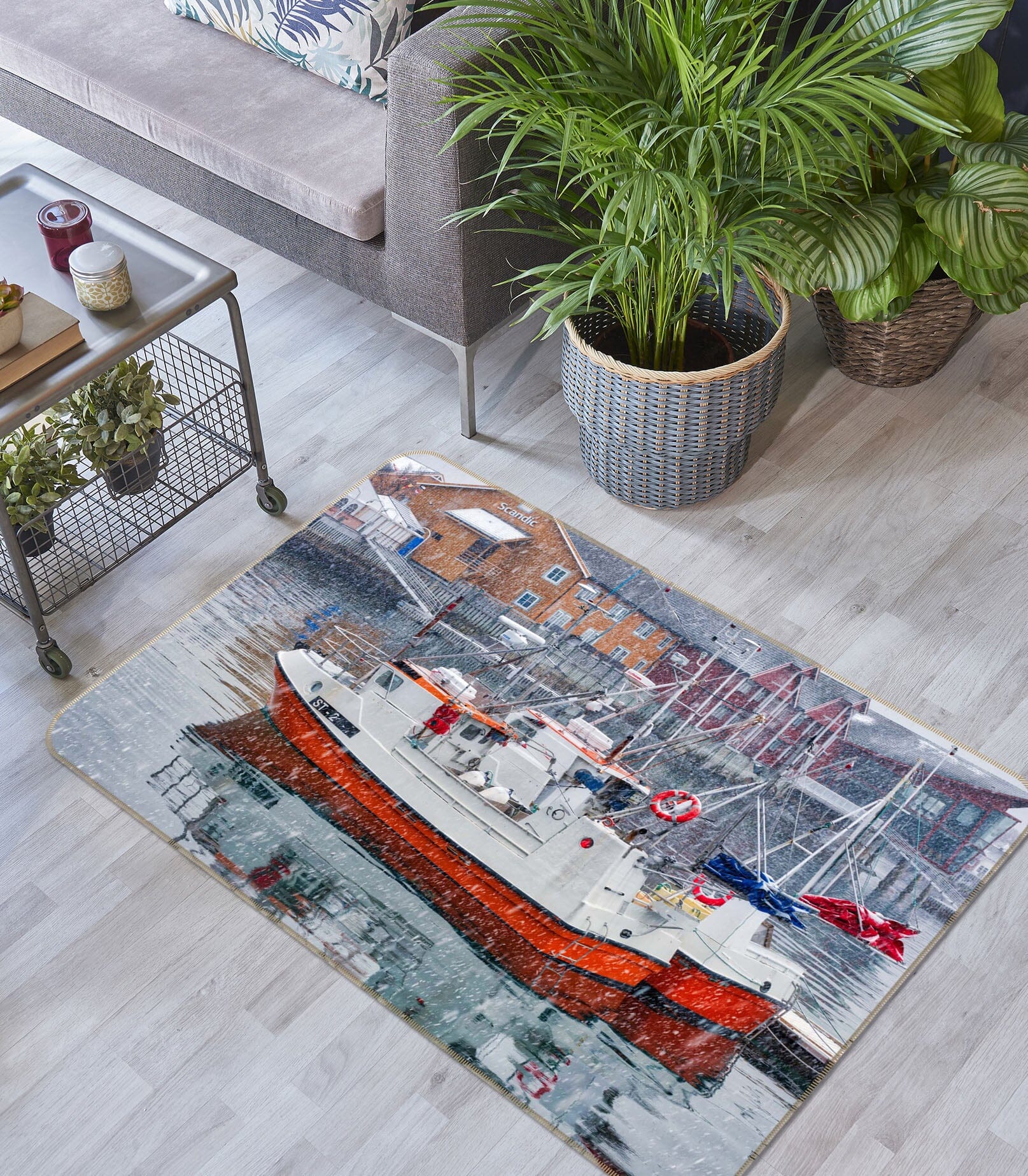 3D Red Ship 1055 Marco Carmassi Rug Non Slip Rug Mat Mat AJ Creativity Home 