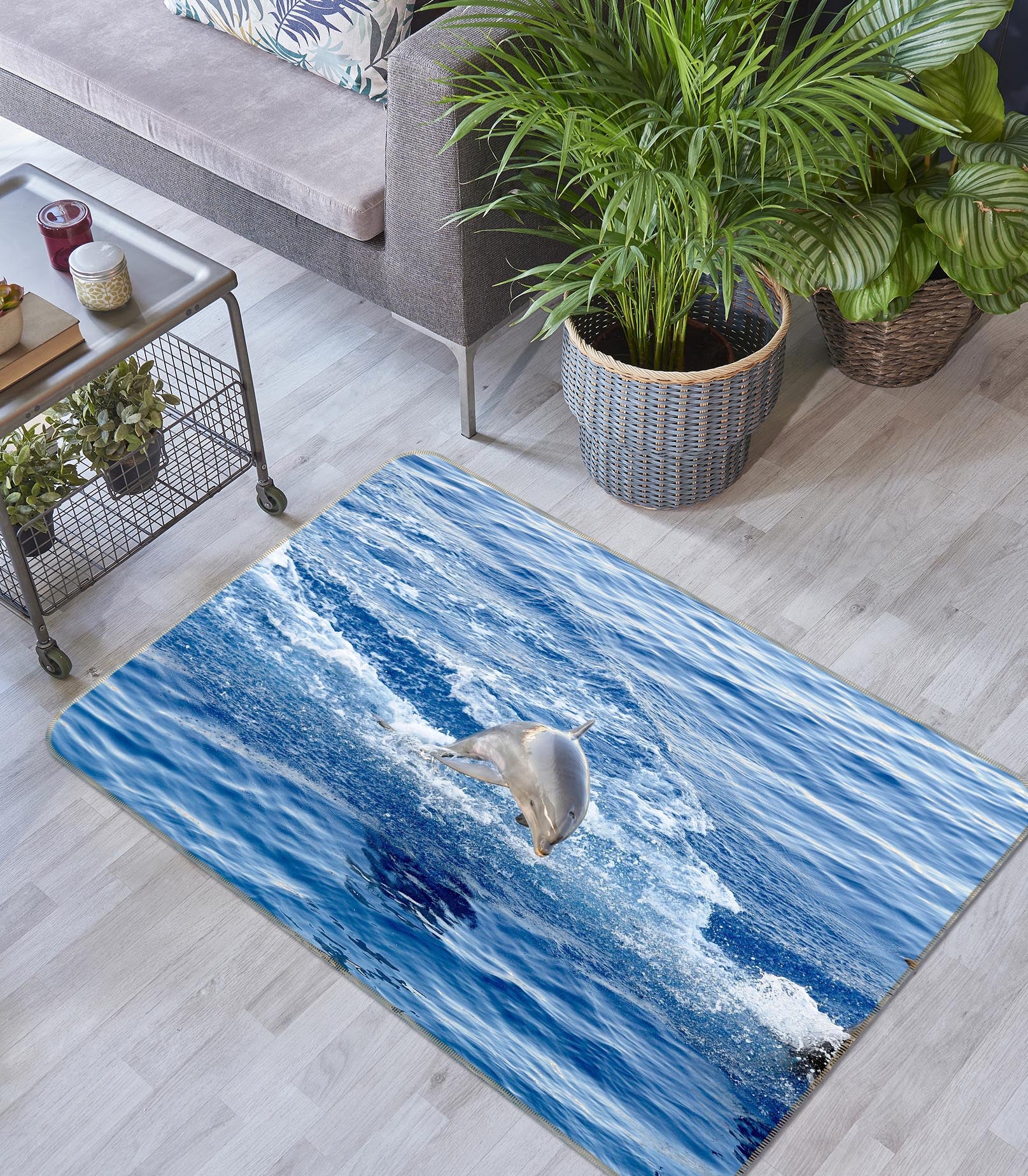 3D Jump Dolphins 38117 Animal Non Slip Rug Mat