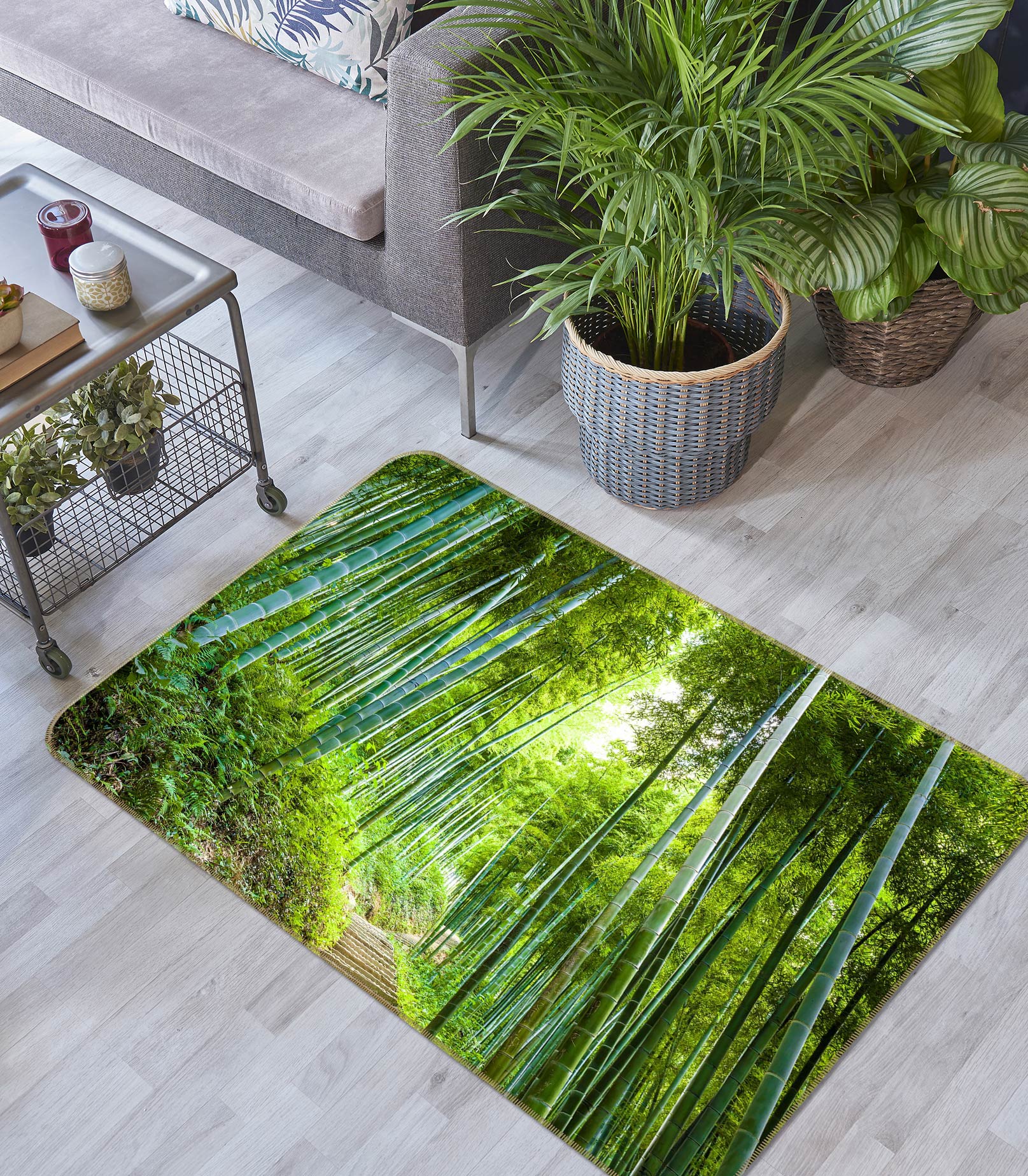 3D Bamboo Forest 76259 Non Slip Rug Mat