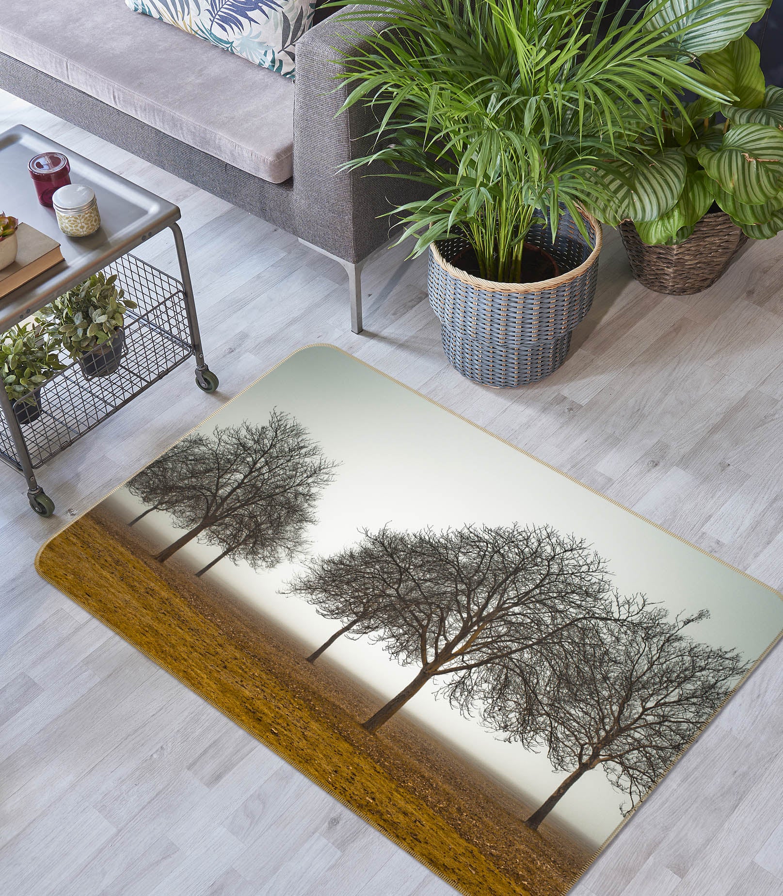 3D Trees 83217 Assaf Frank Rug Non Slip Rug Mat