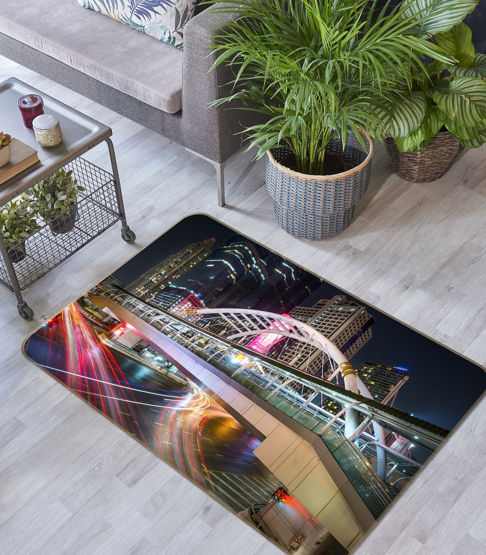 3D Light Bridge 1146 Marco Carmassi Rug Non Slip Rug Mat Mat AJ Creativity Home 