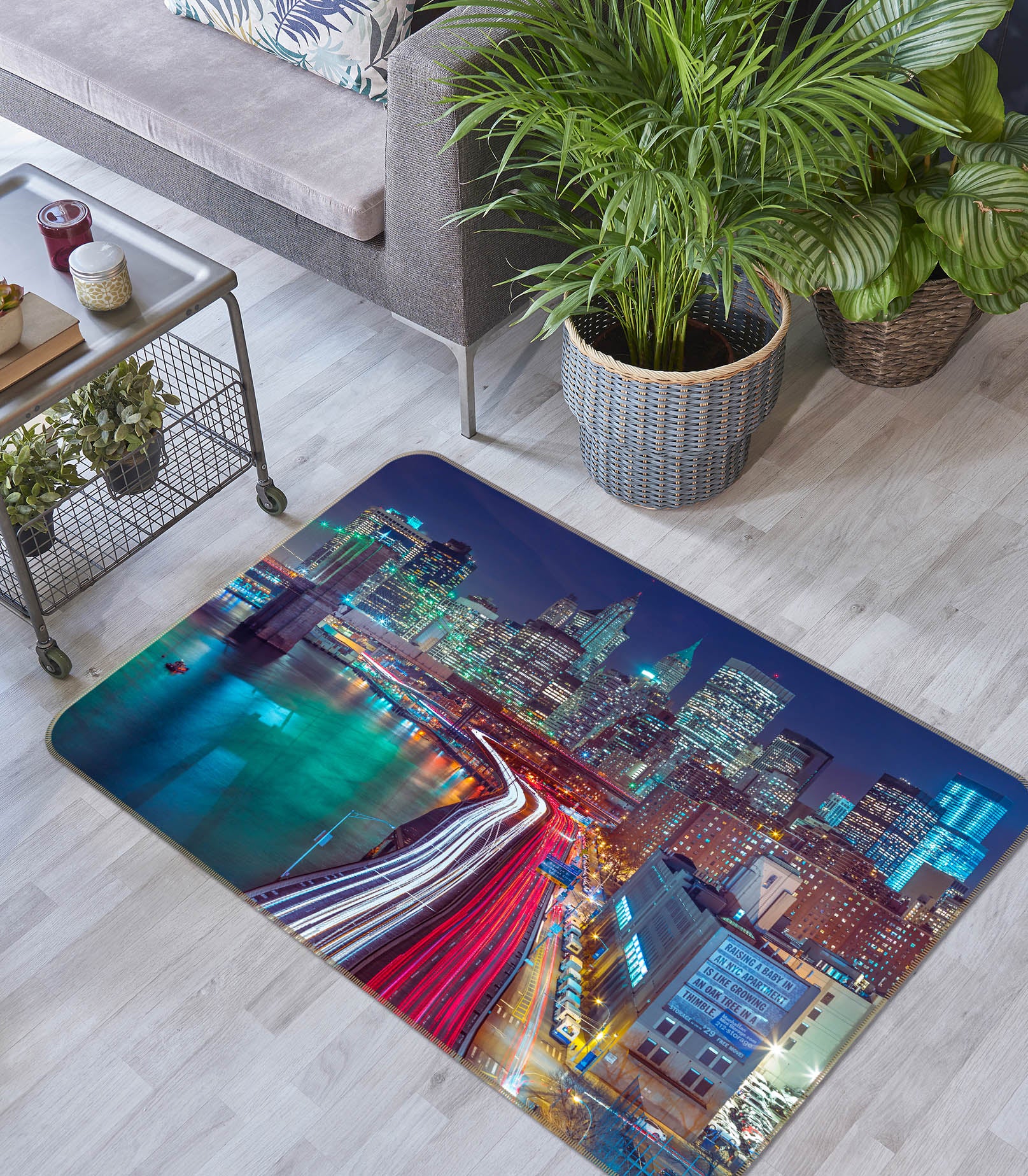 3D New York Building 83236 Assaf Frank Rug Non Slip Rug Mat