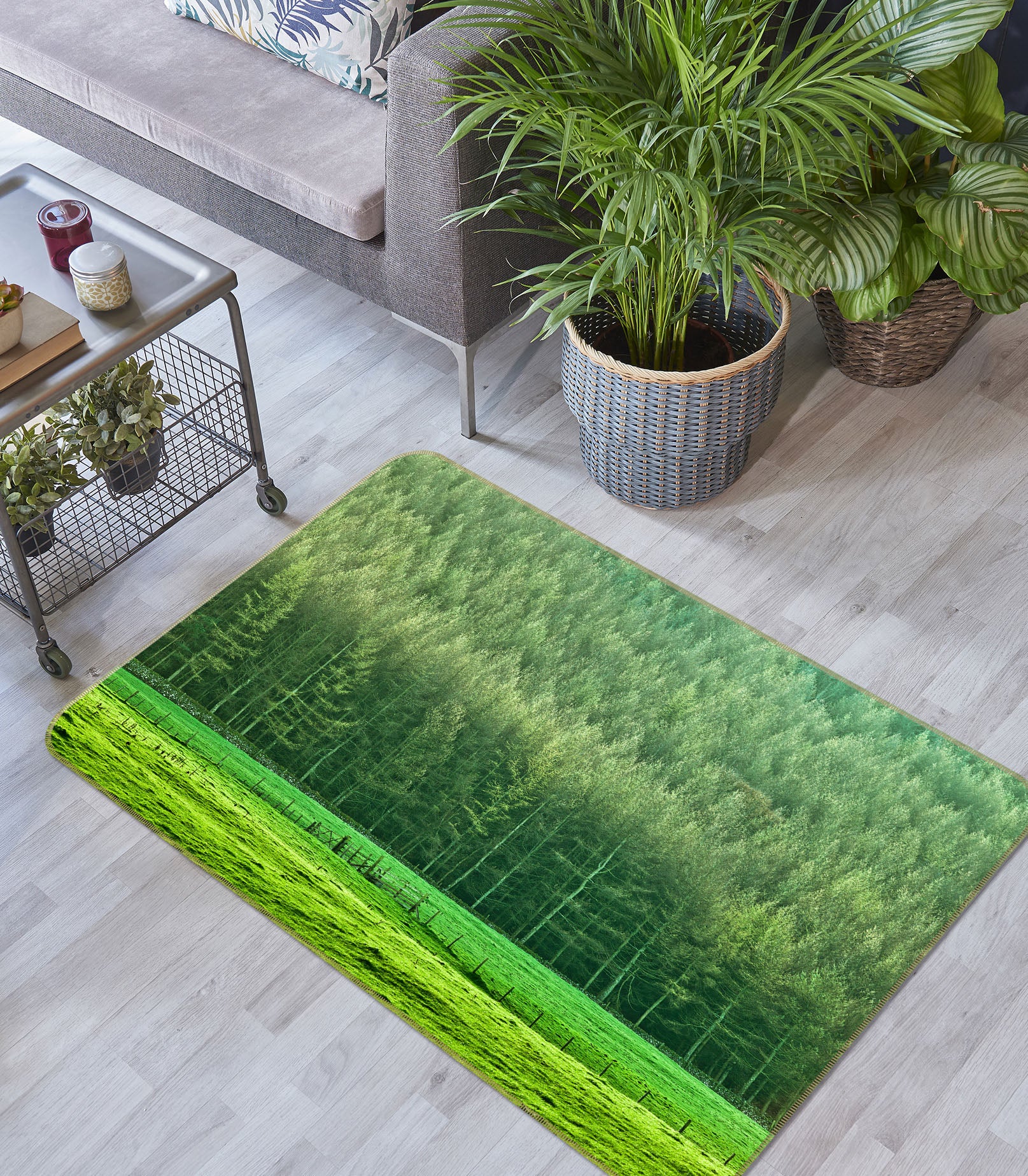 3D Grassland Forest 83215 Assaf Frank Rug Non Slip Rug Mat