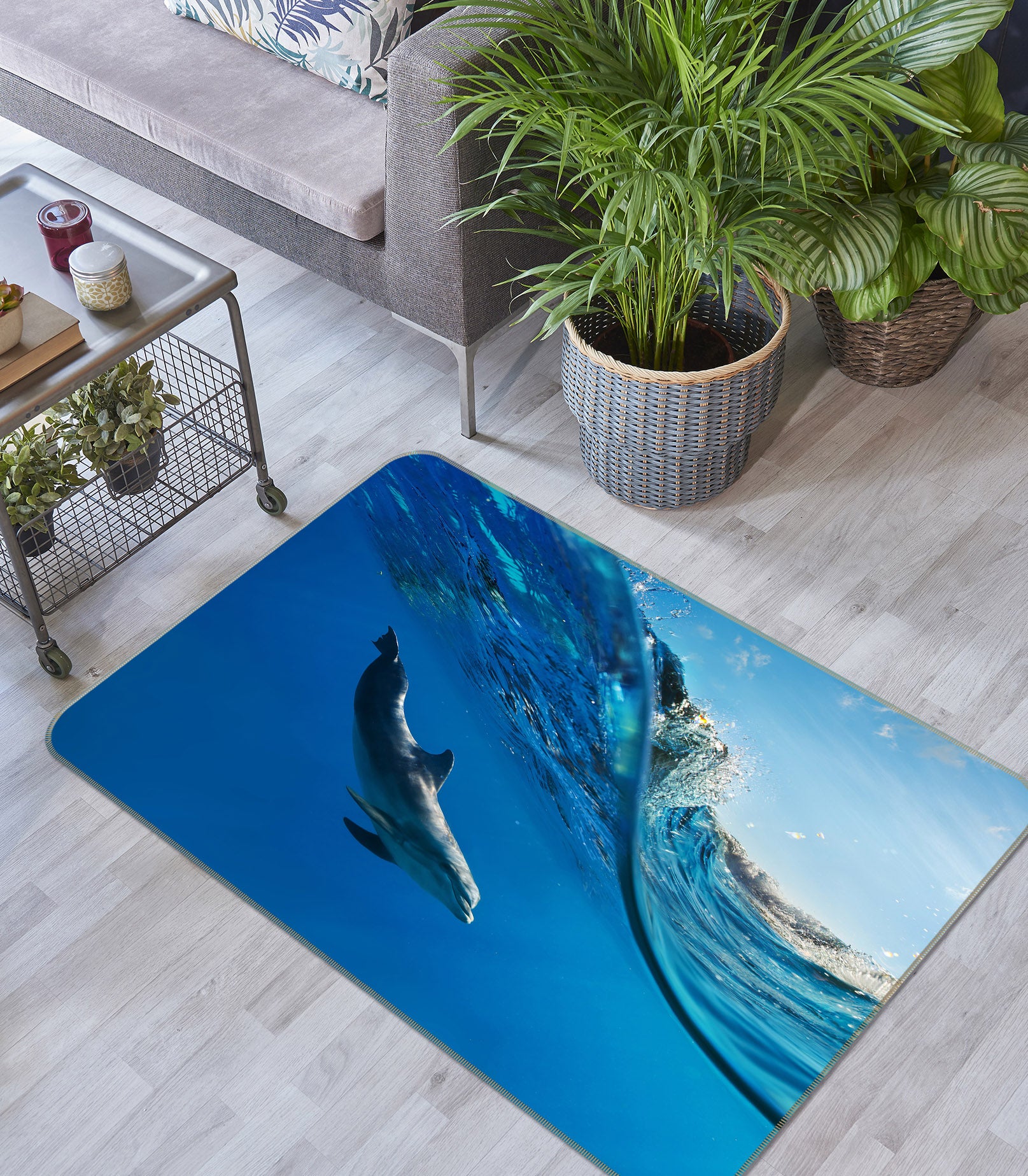 3D Ocean Dolphins 38119 Animal Non Slip Rug Mat