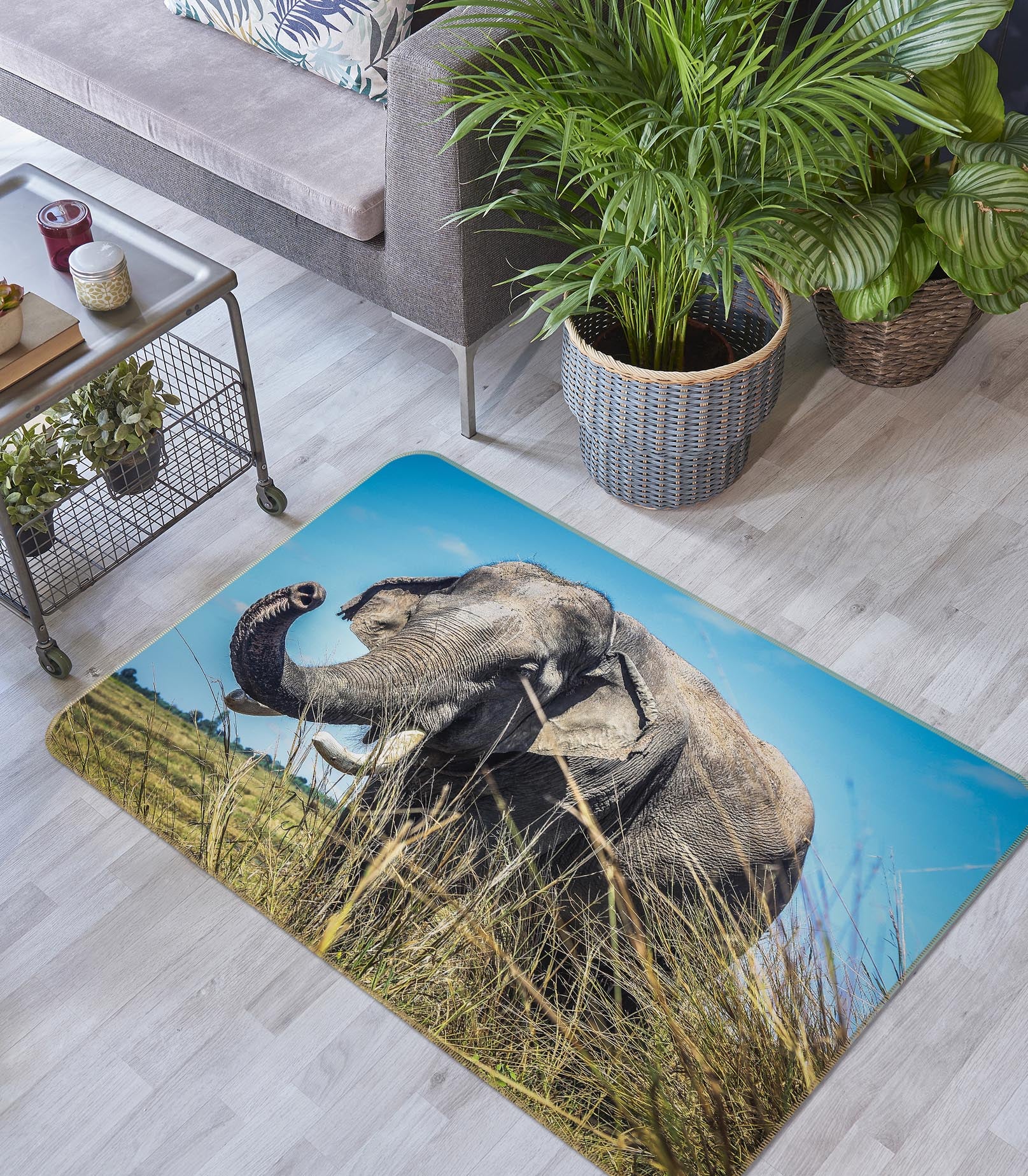 3D Elephant 68196 Animal Non Slip Rug Mat