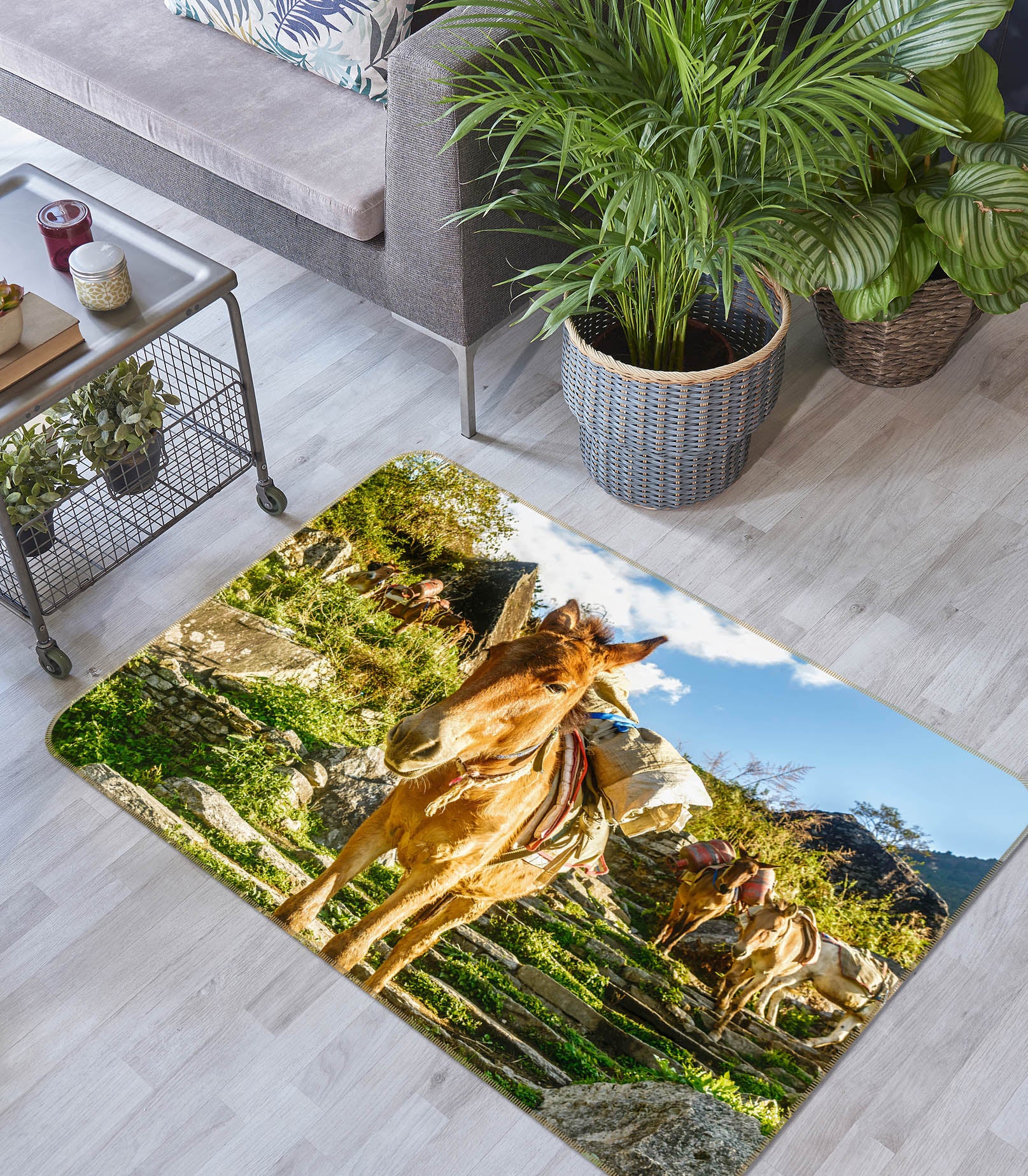 3D Mountain Horse 68151 Animal Non Slip Rug Mat