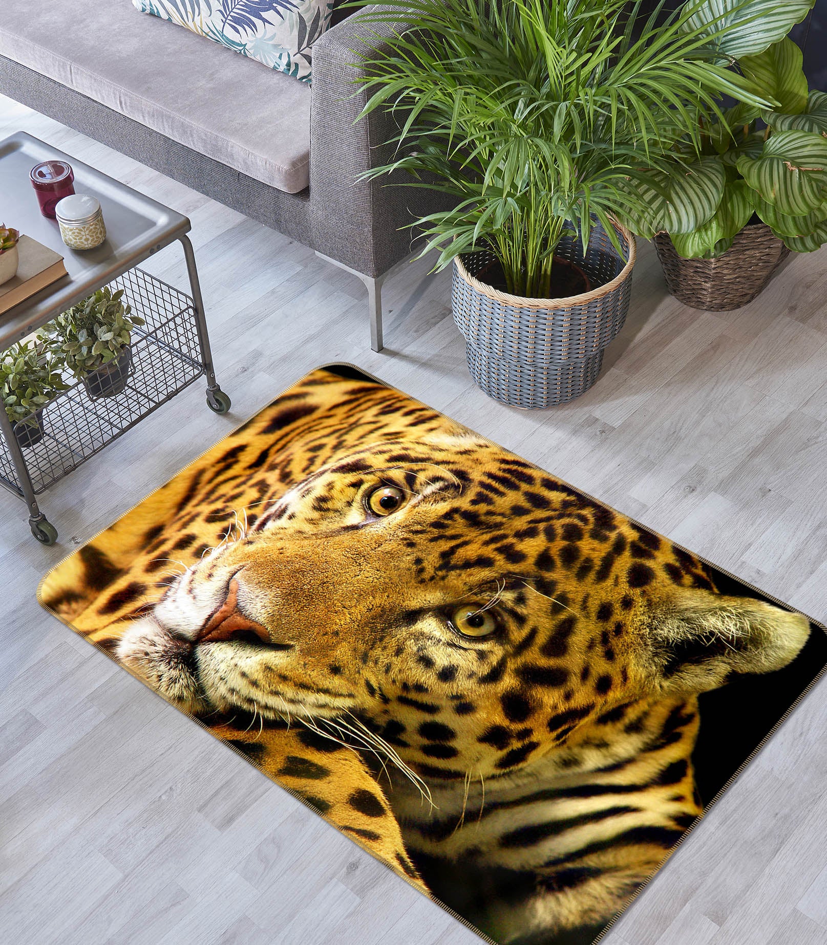 3D Leopard 68225 Animal Non Slip Rug Mat