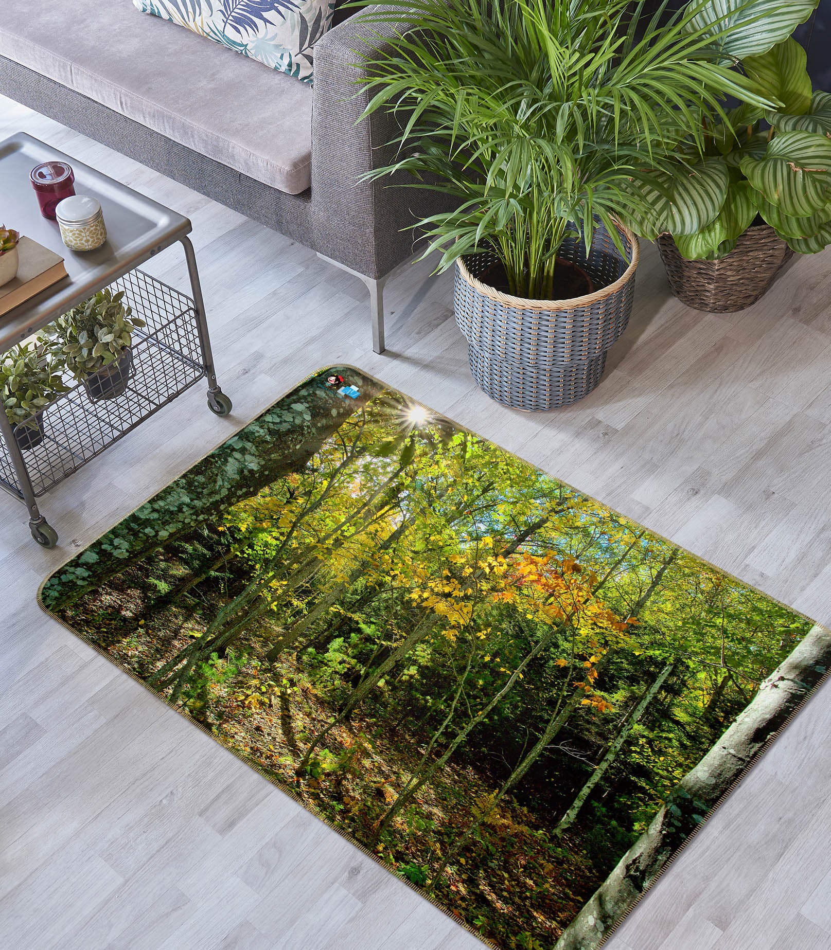 3D Fall In The Forest 62041 Kathy Barefield Rug Non Slip Rug Mat