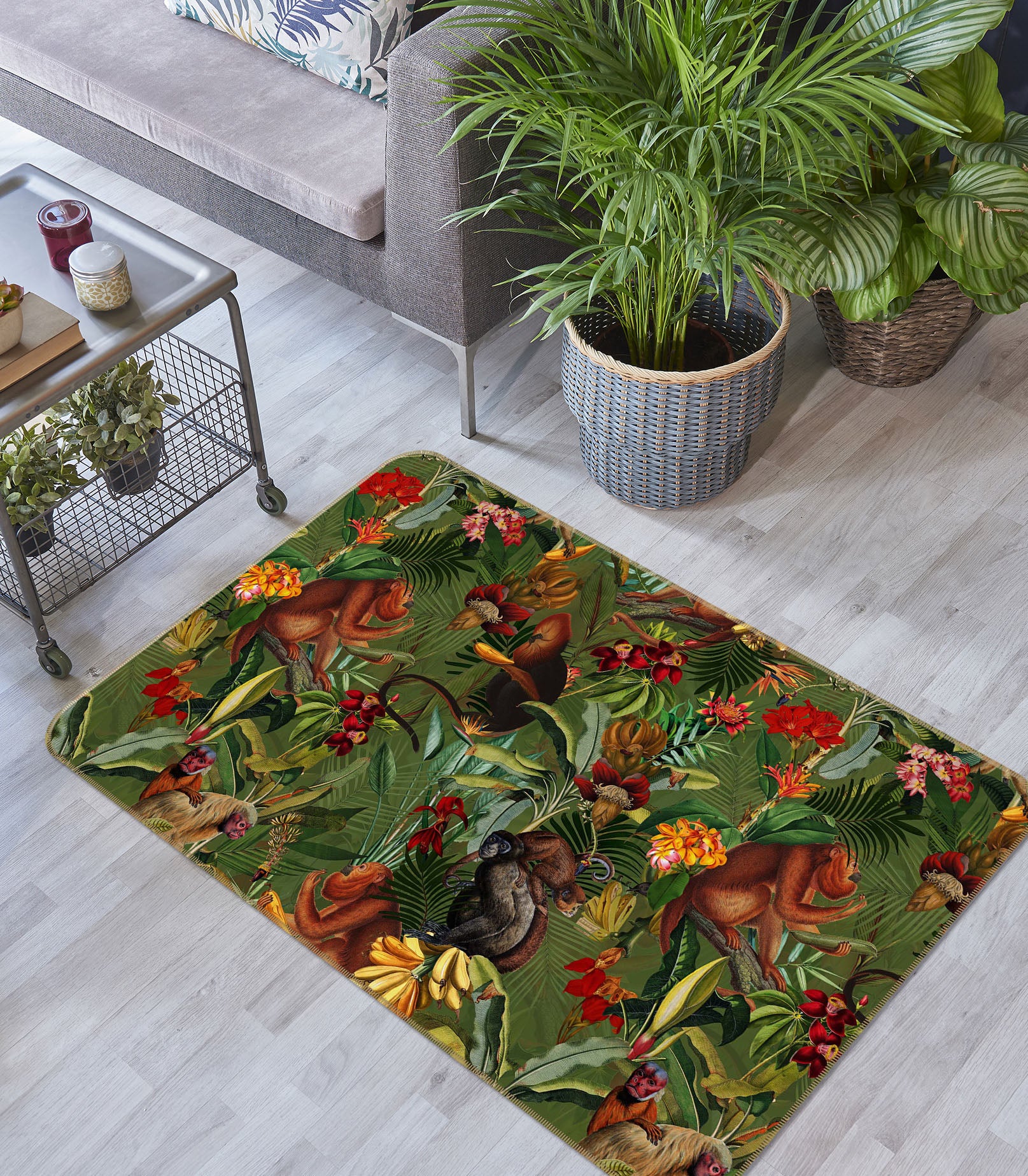 3D Colored Woods 121 Uta Naumann Rug Non Slip Rug Mat