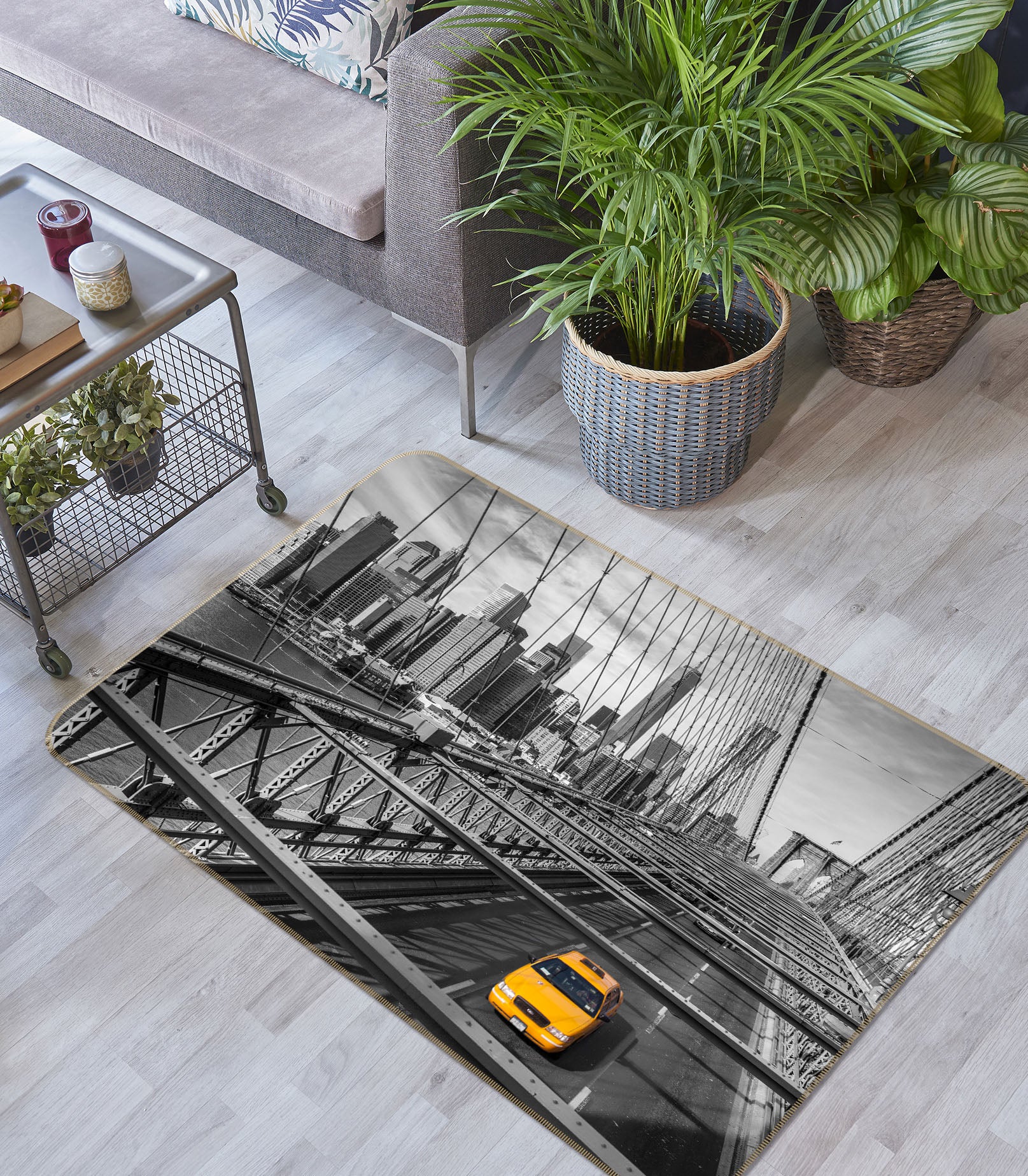 3D Black Ash Bridge 83238 Assaf Frank Rug Non Slip Rug Mat