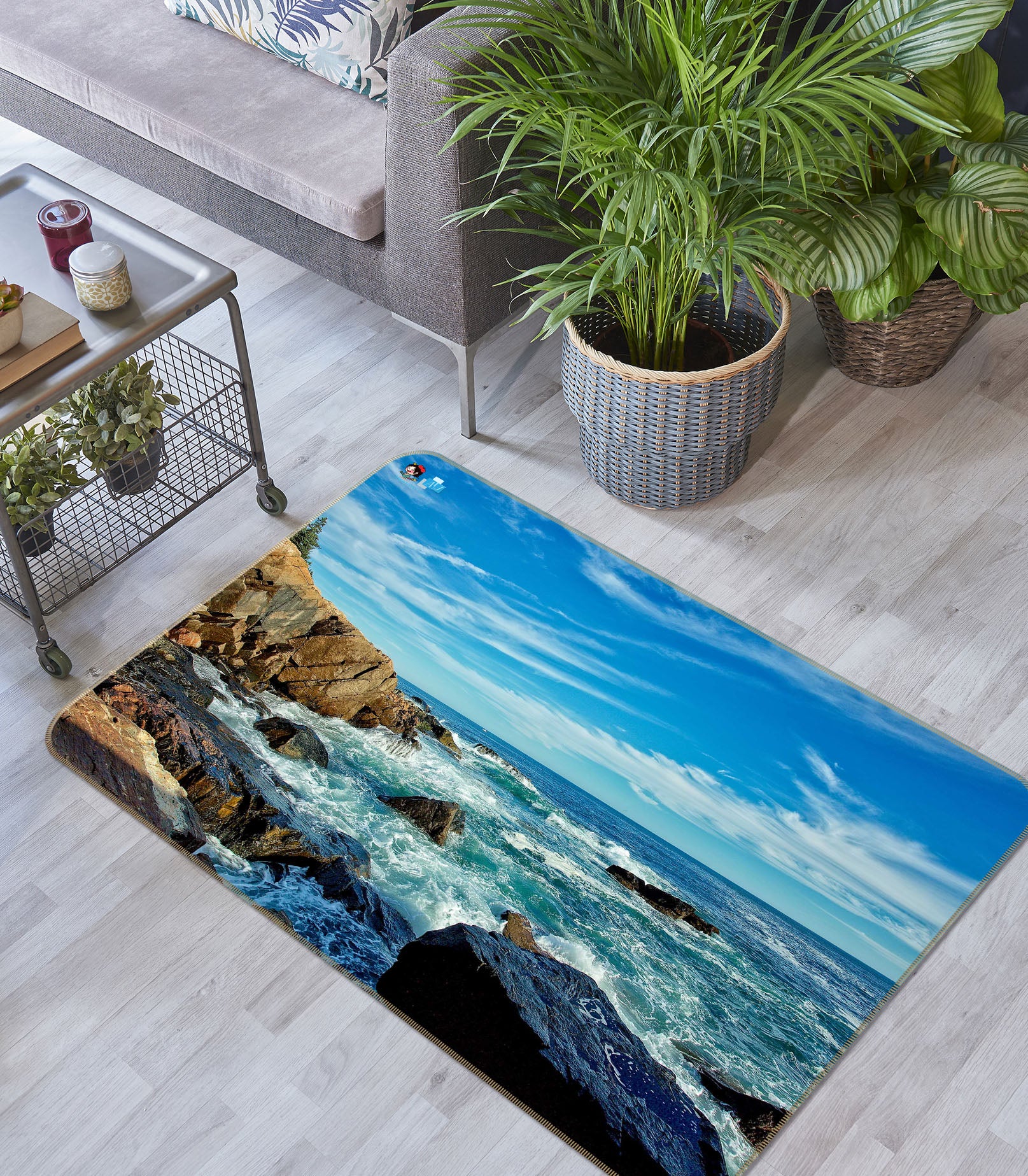 3D Seaside 62034 Kathy Barefield Rug Non Slip Rug Mat