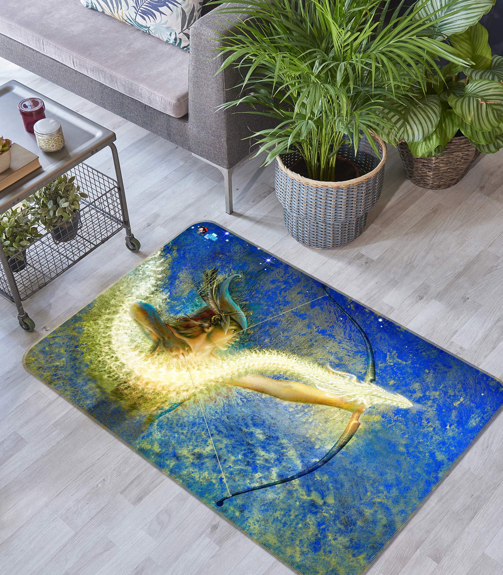 3D Dragon Arrow 5175 Ciruelo Rug Non Slip Rug Mat