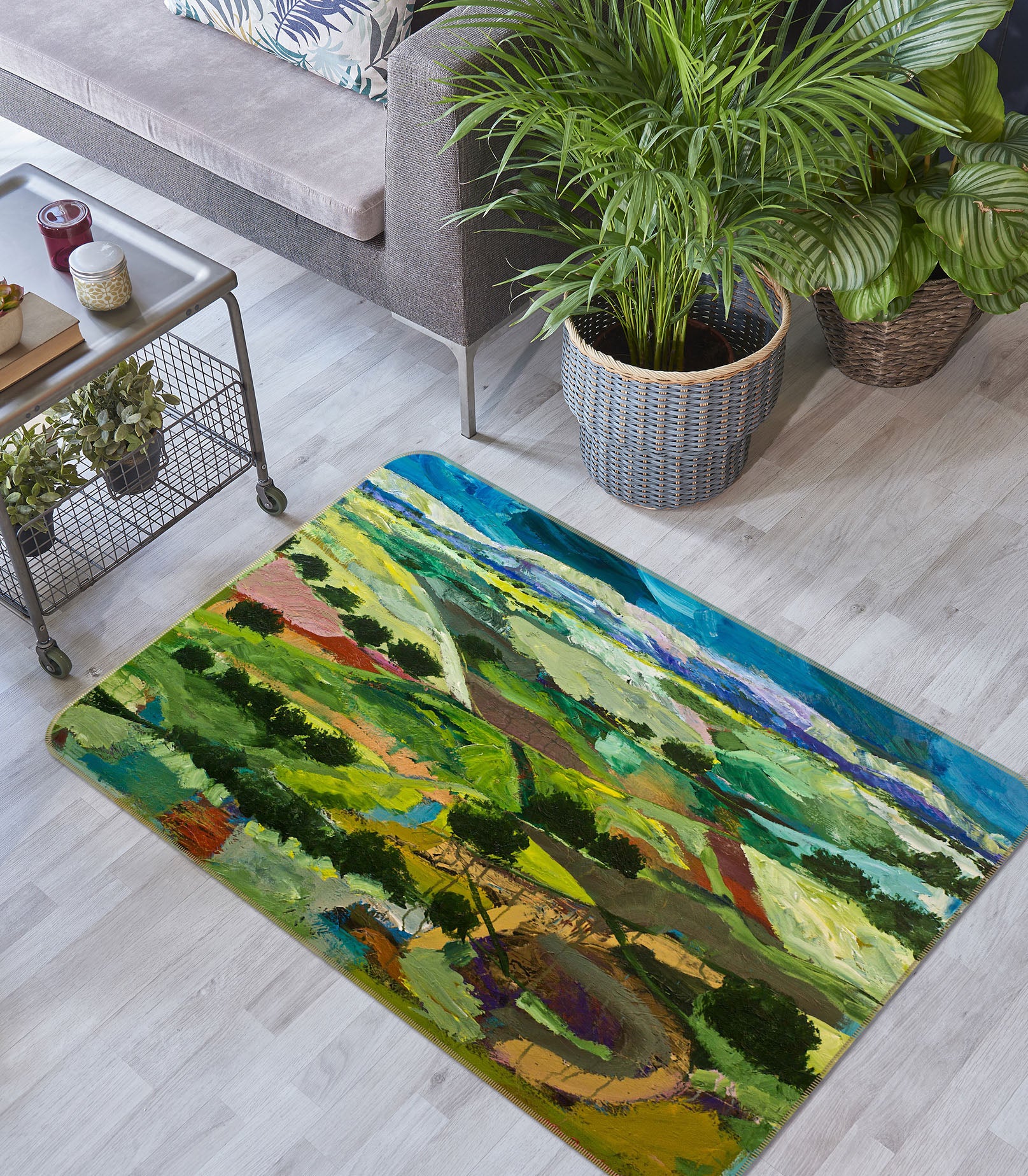 3D Painted Valley 1053 Allan P. Friedlander Rug Non Slip Rug Mat