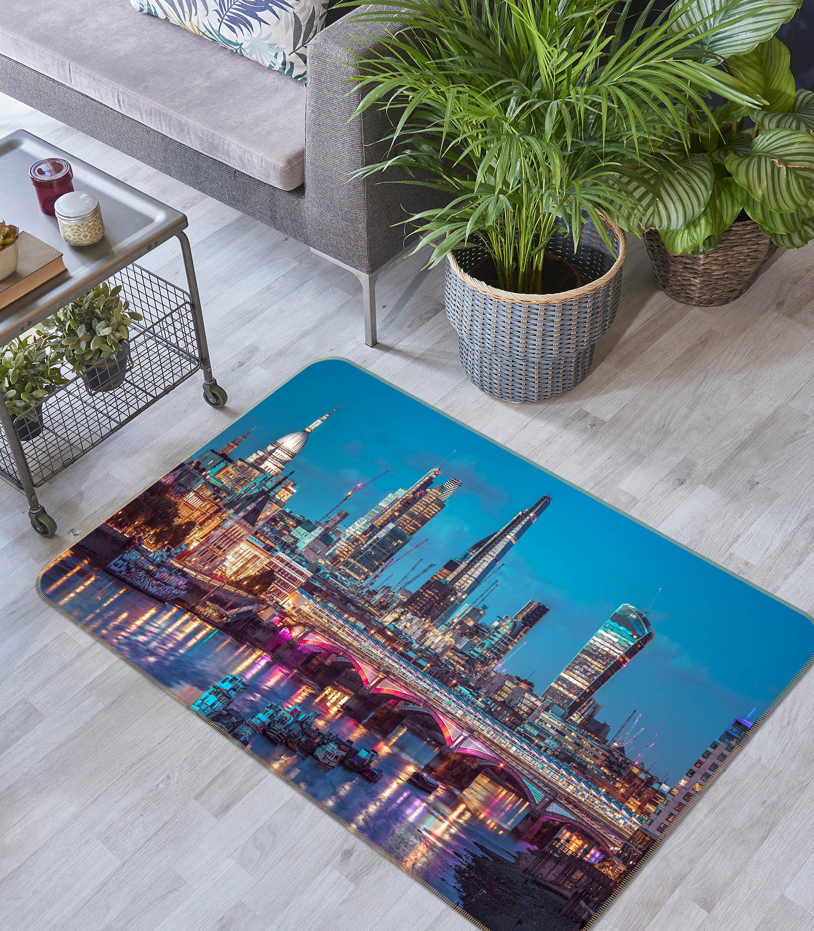 3D London 83253 Assaf Frank Rug Non Slip Rug Mat