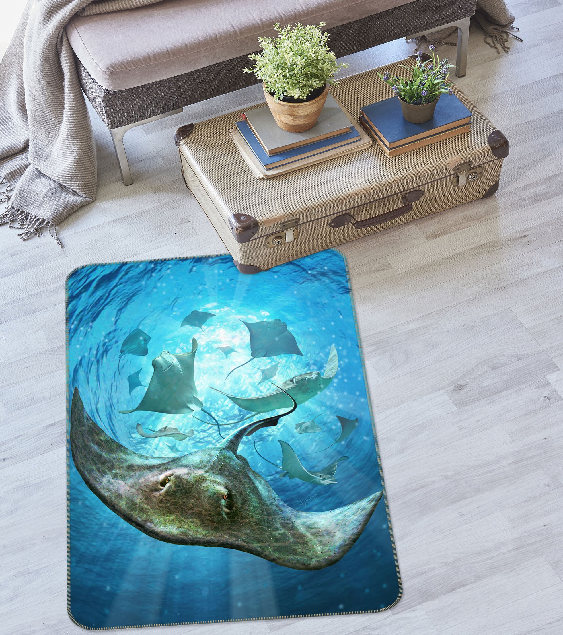 3D Fish 83106 Jerry LoFaro Rug Non Slip Rug Mat