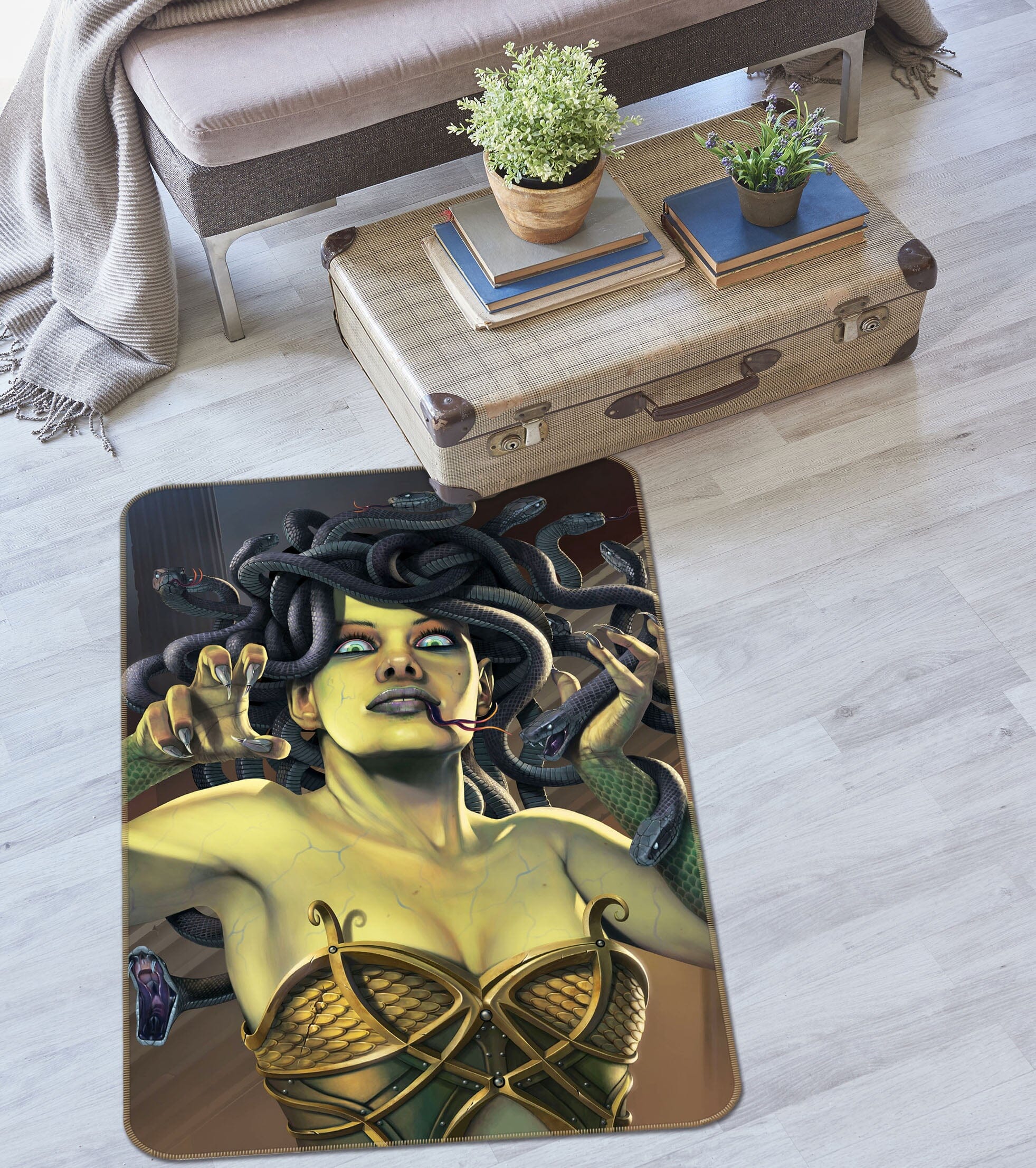 3D Medusa 1050 Vincent Hie Rug Non Slip Rug Mat Mat AJ Creativity Home 