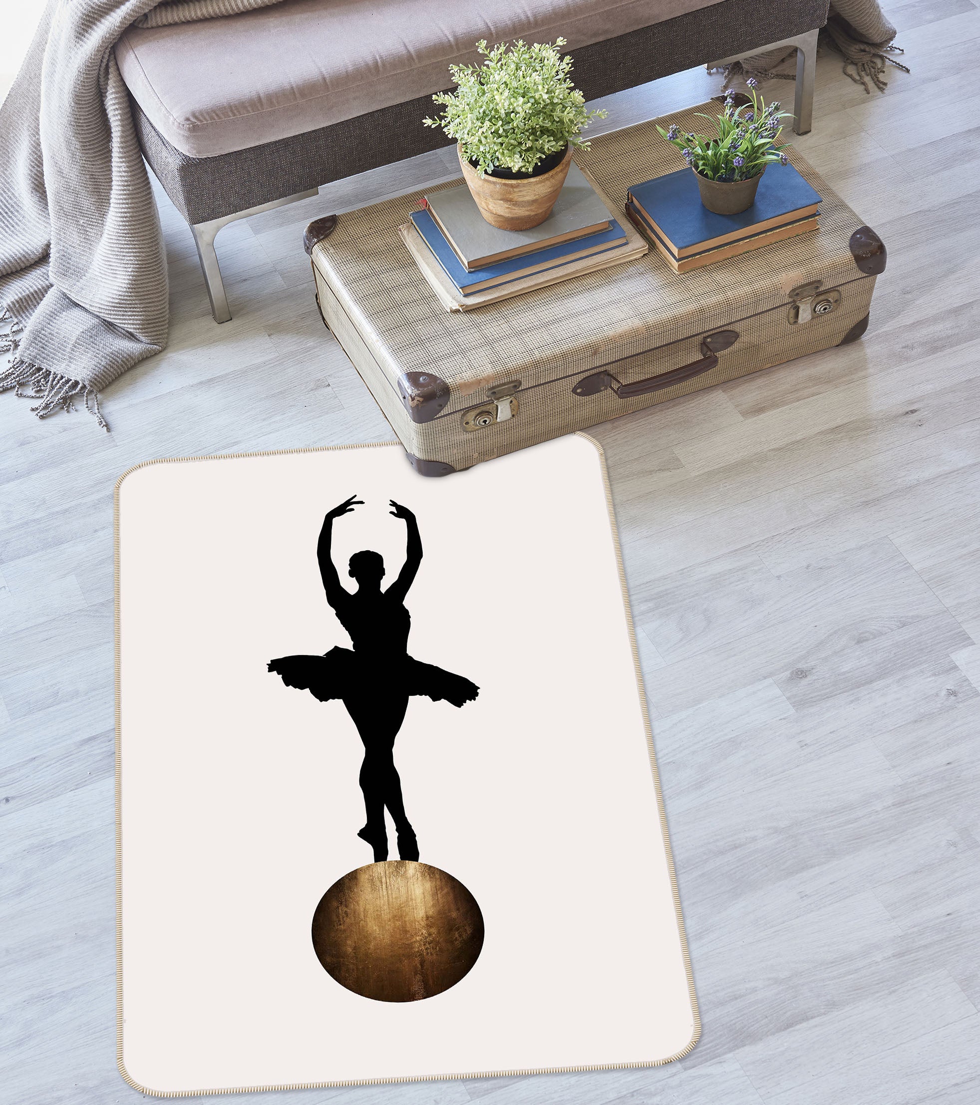 3D Prima Ballerina 1099 Boris Draschoff Rug Non Slip Rug Mat