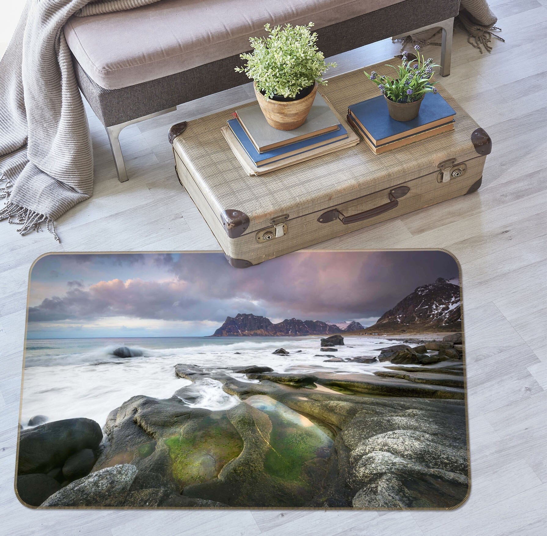 3D Sea Of Stones 1131 Marco Carmassi Rug Non Slip Rug Mat Mat AJ Creativity Home 