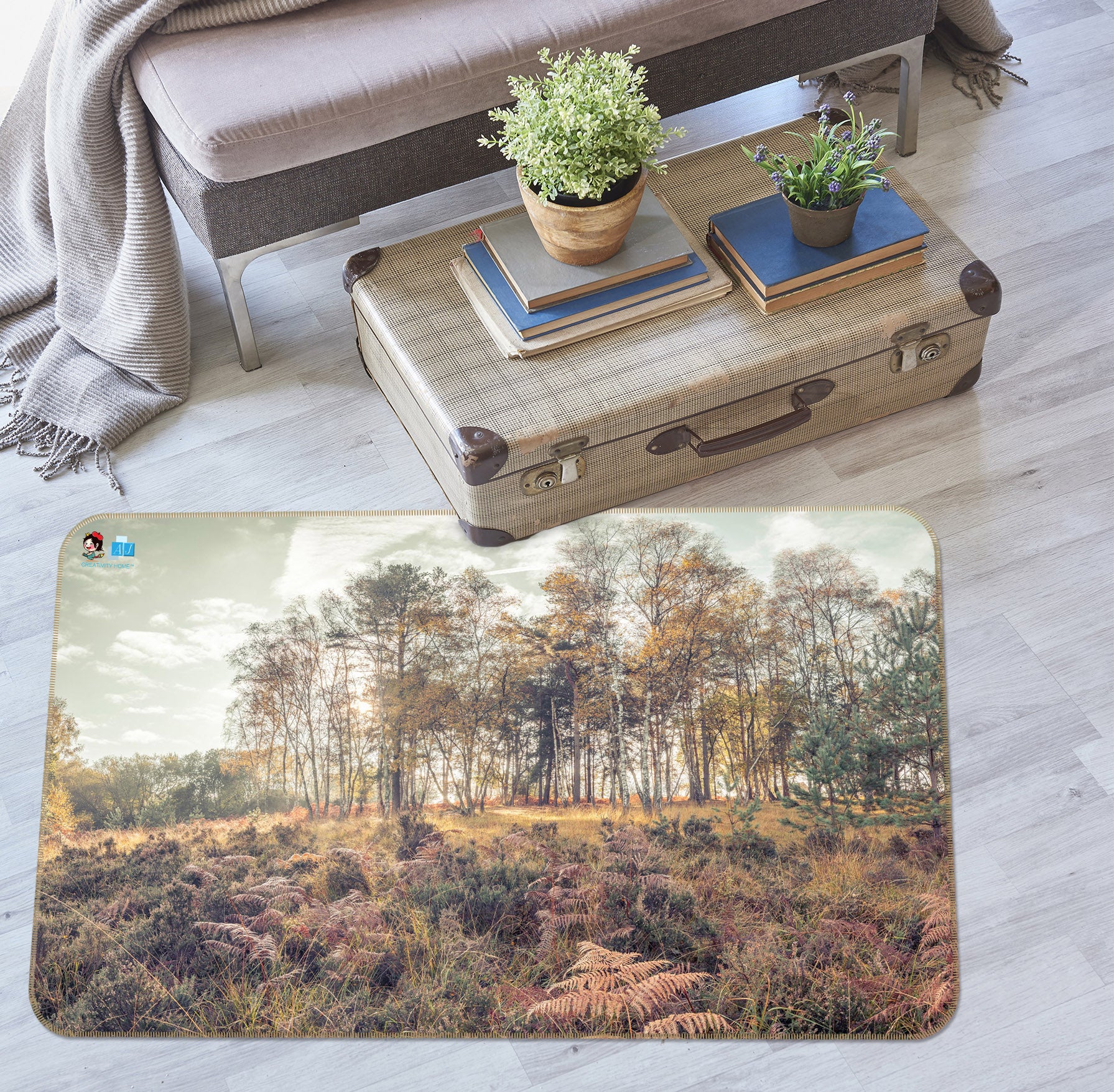 3D Autumn Meadow 6795 Assaf Frank Rug Non Slip Rug Mat