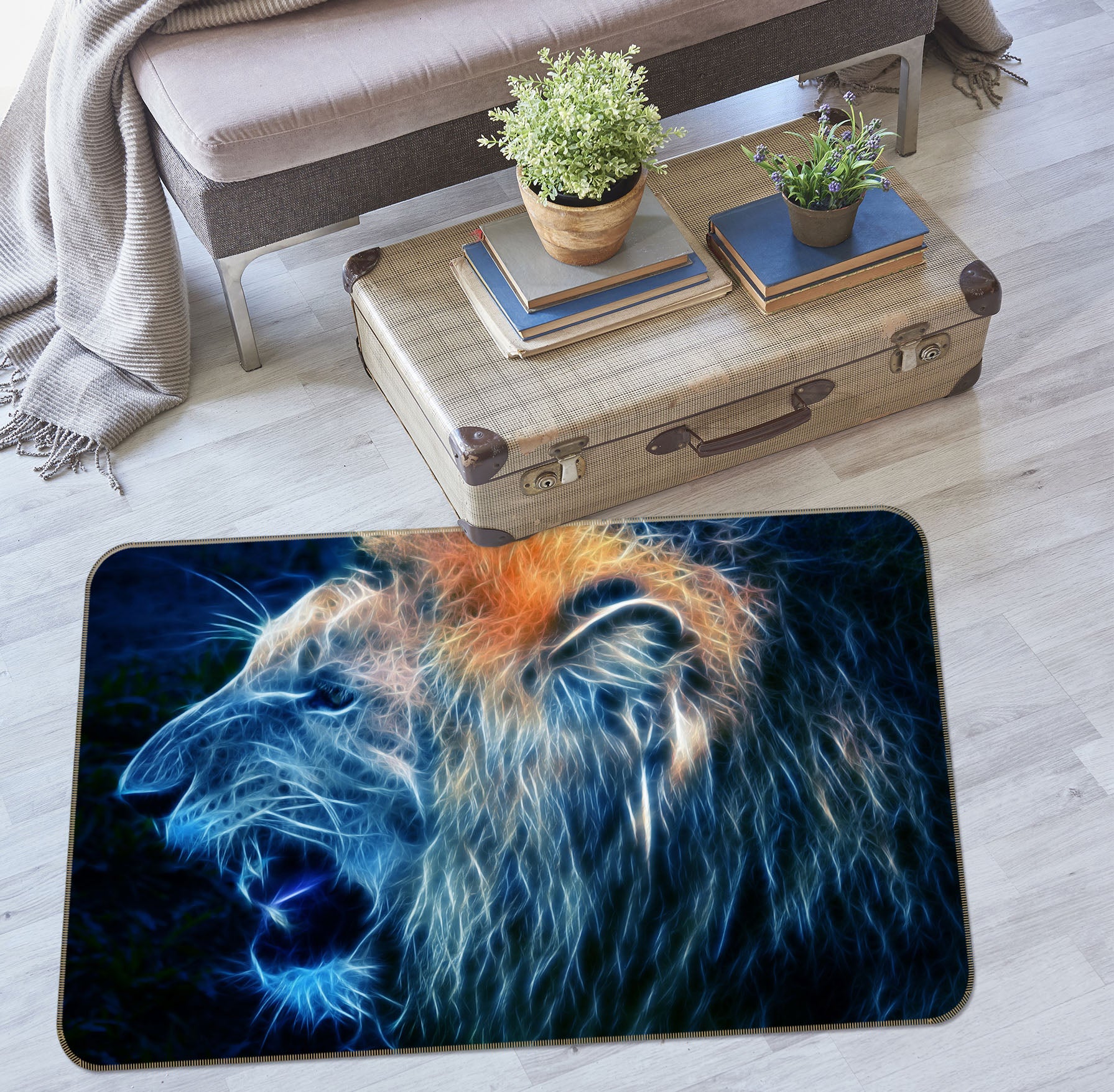 3D Lion 38180 Animal Non Slip Rug Mat