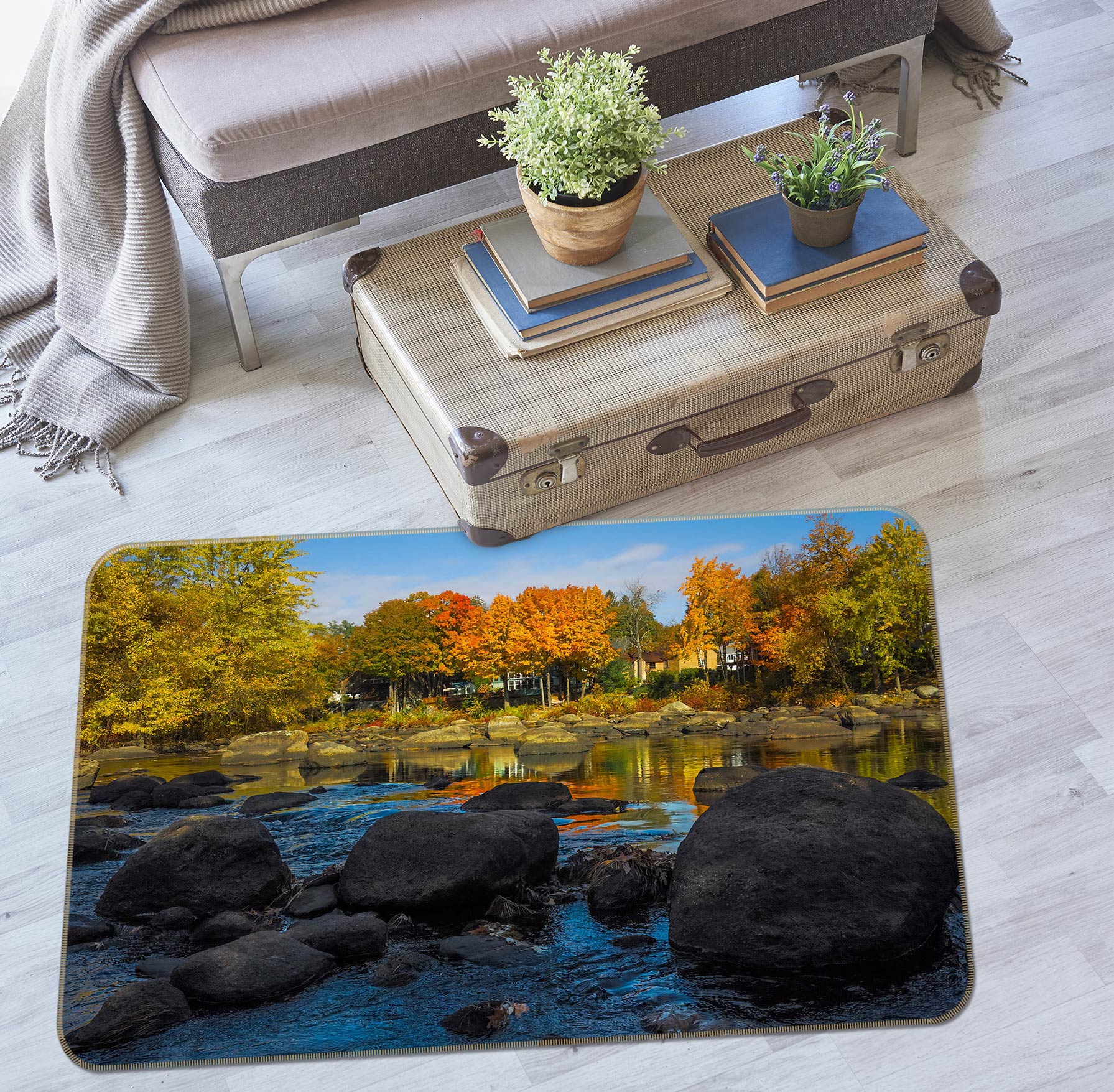 3D Maple River 1014 Jerry LoFaro Rug Non Slip Rug Mat