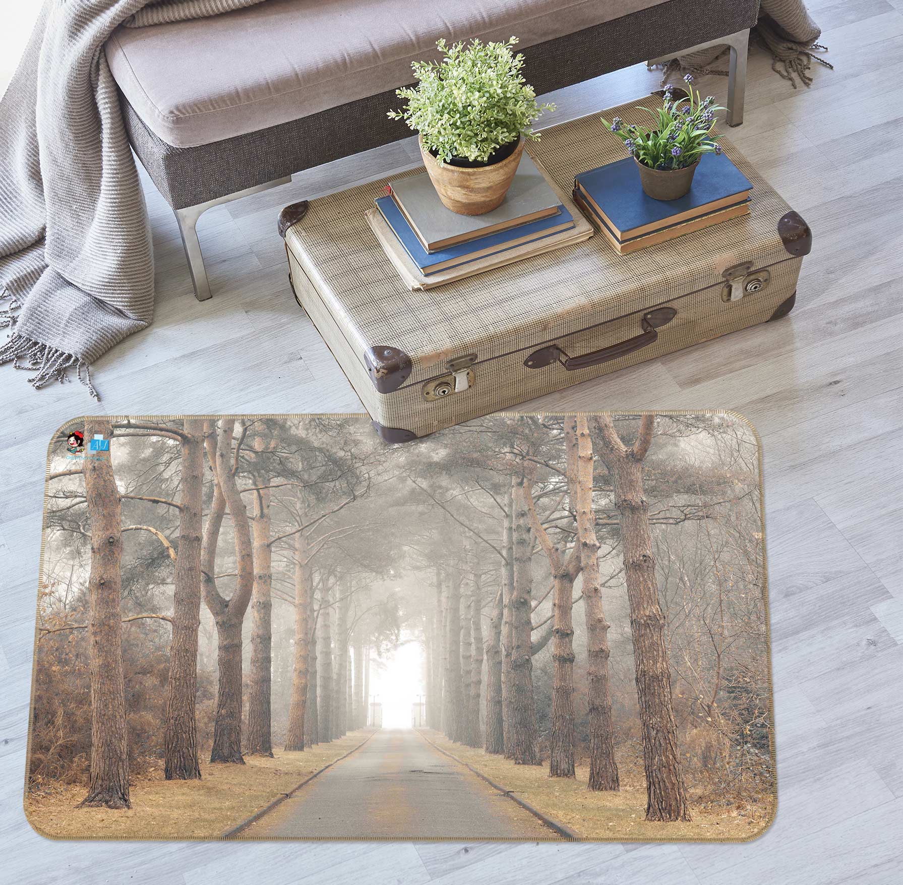 3D Tree Branch 6883 Assaf Frank Rug Non Slip Rug Mat