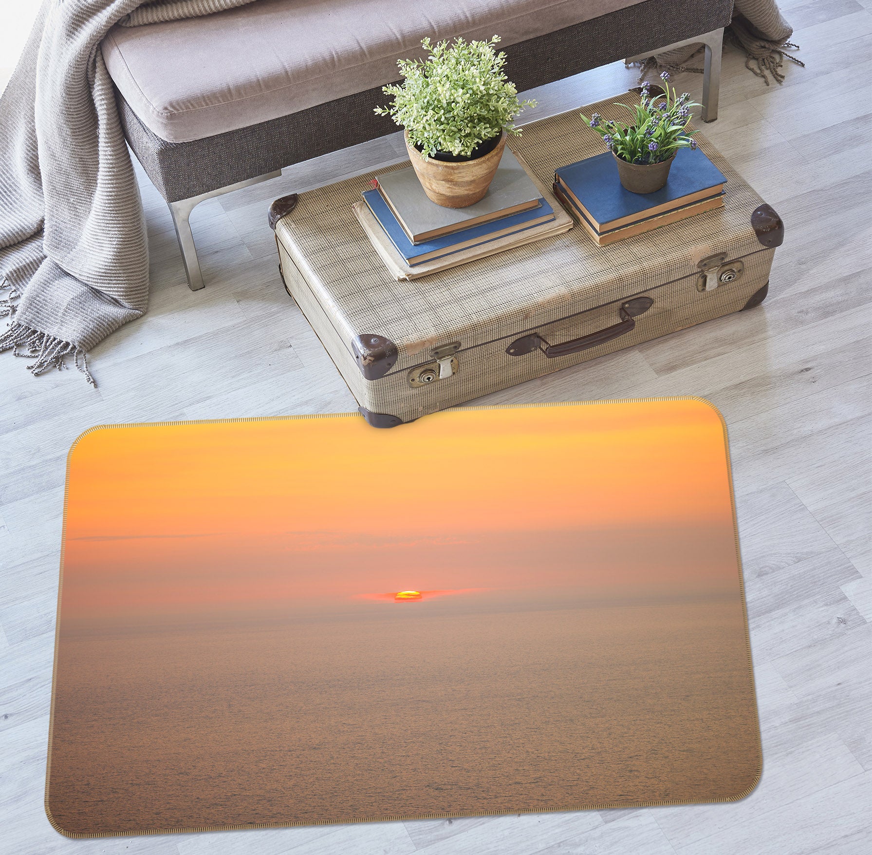 3D Sunset 83195 Assaf Frank Rug Non Slip Rug Mat