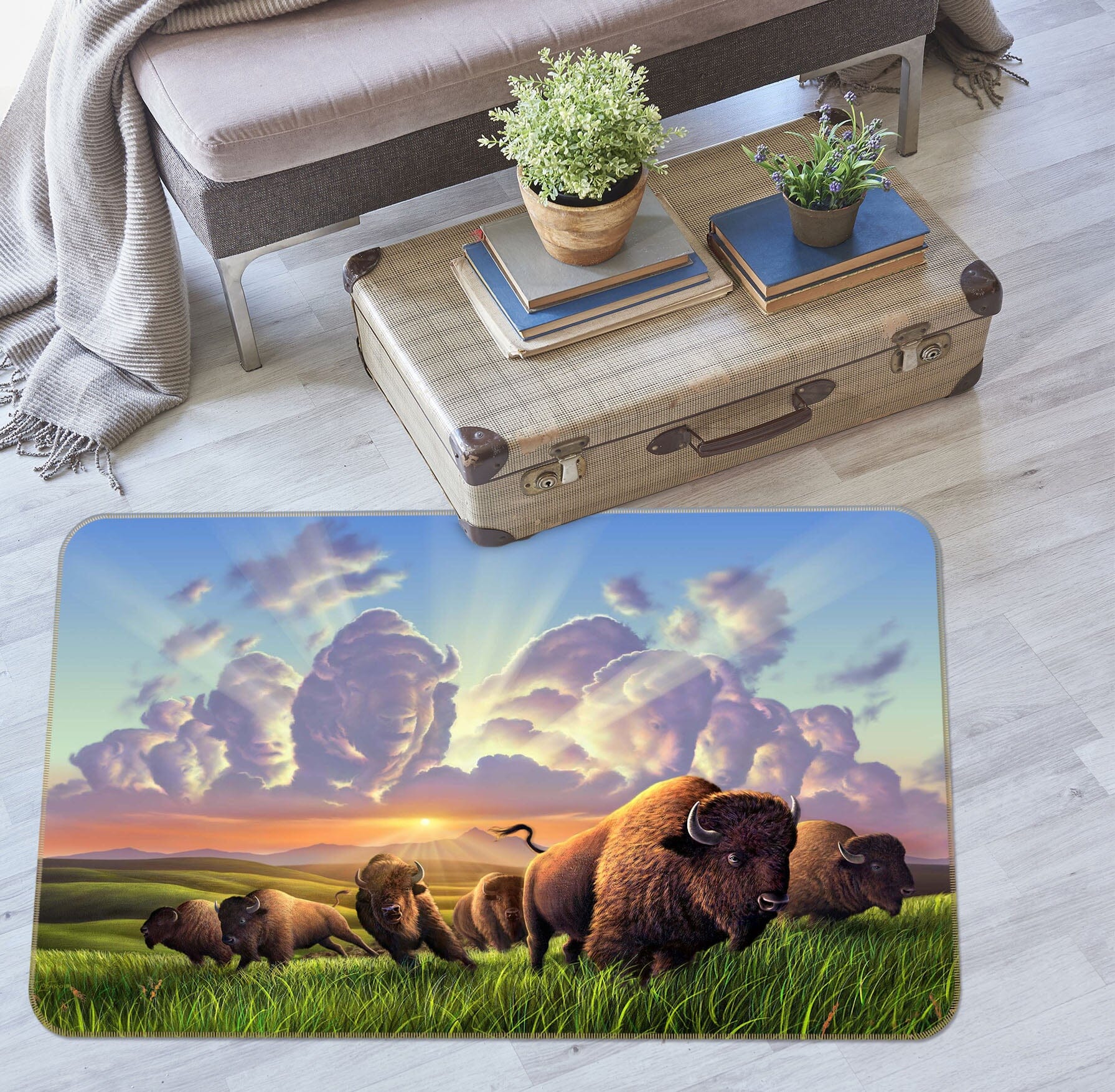 3D Sunny Farm 1063 Jerry LoFaro Rug Non Slip Rug Mat Mat AJ Creativity Home 