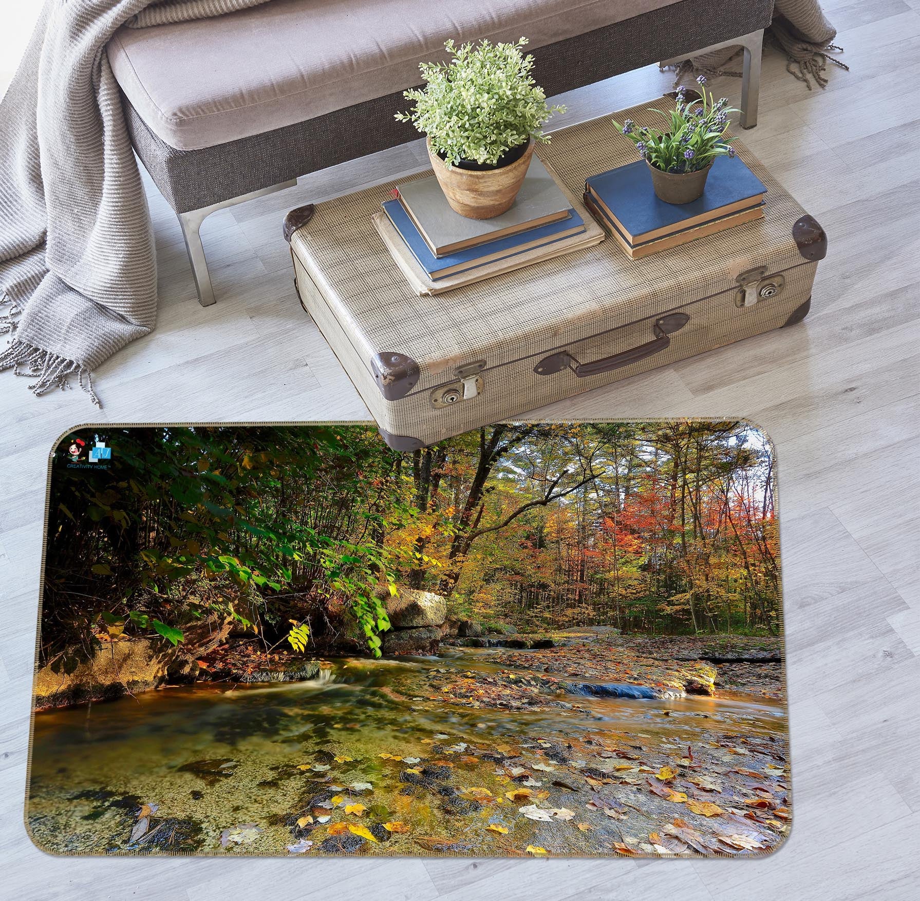 3D Woods Creek 62062 Kathy Barefield Rug Non Slip Rug Mat