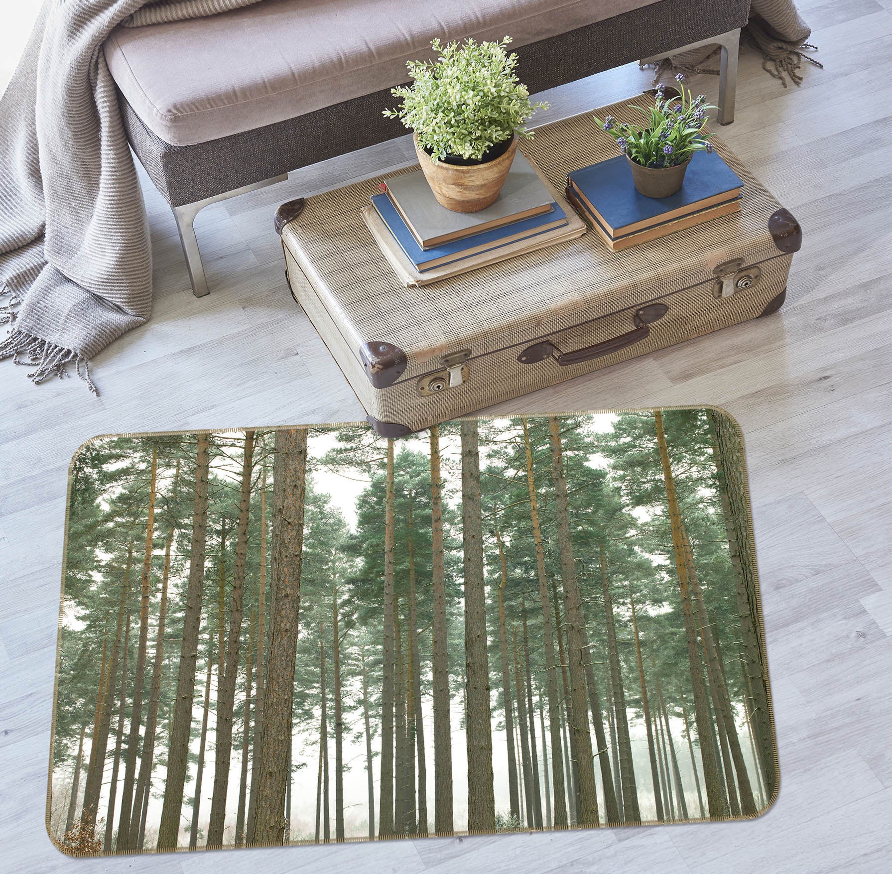 3D Forest 83197 Assaf Frank Rug Non Slip Rug Mat