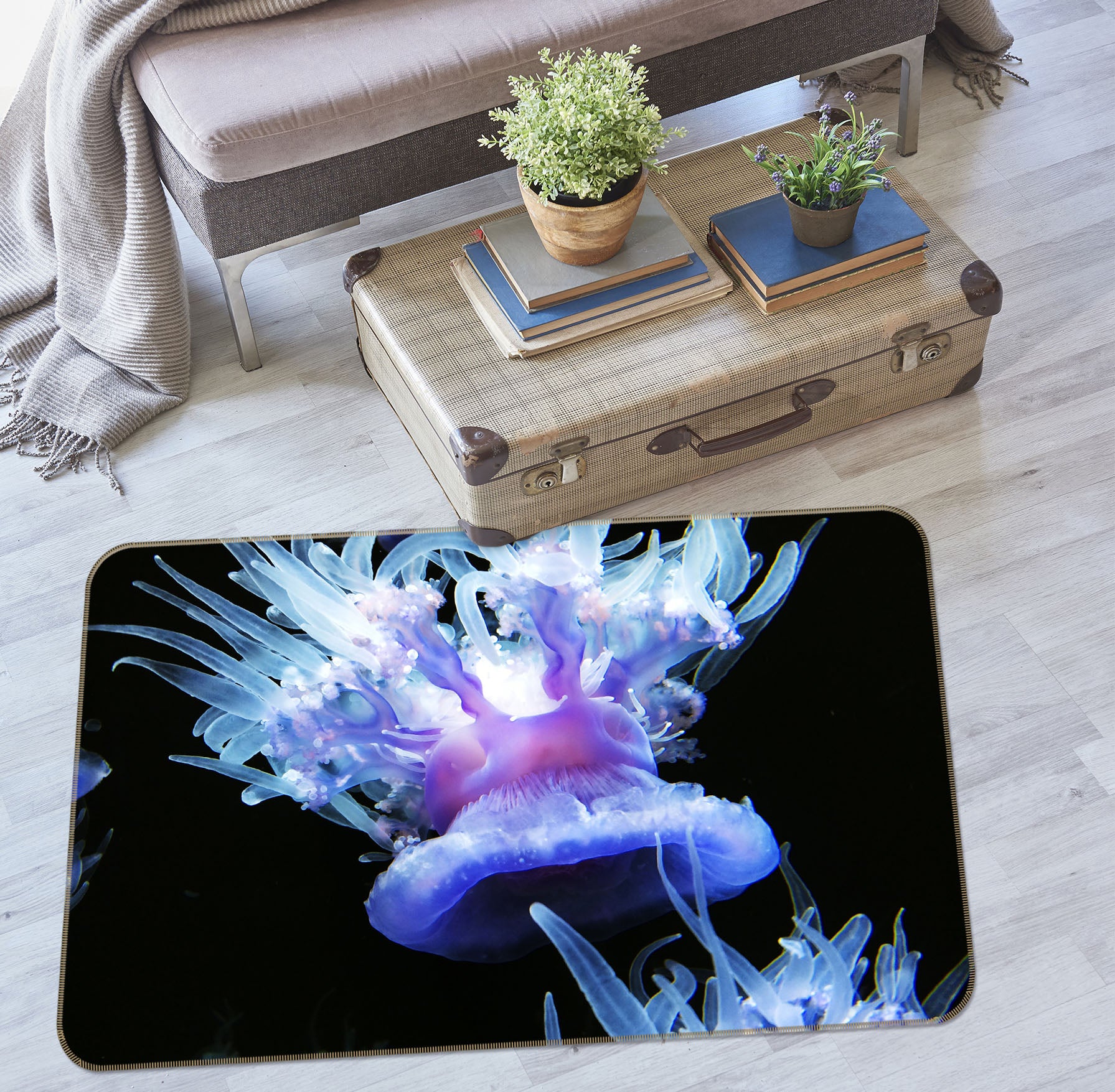 3D Jellyfish 38139 Animal Non Slip Rug Mat