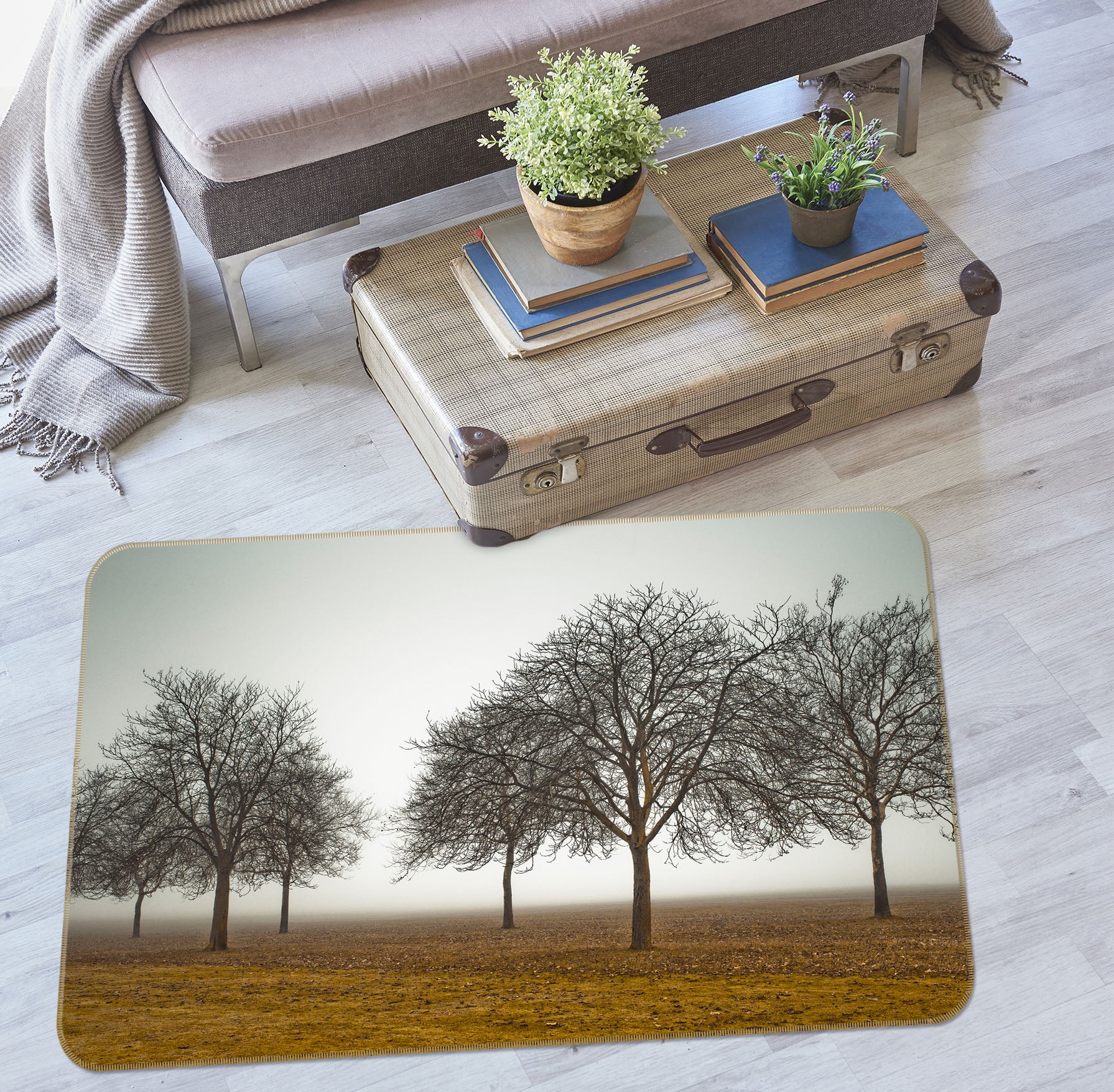 3D Trees 83217 Assaf Frank Rug Non Slip Rug Mat