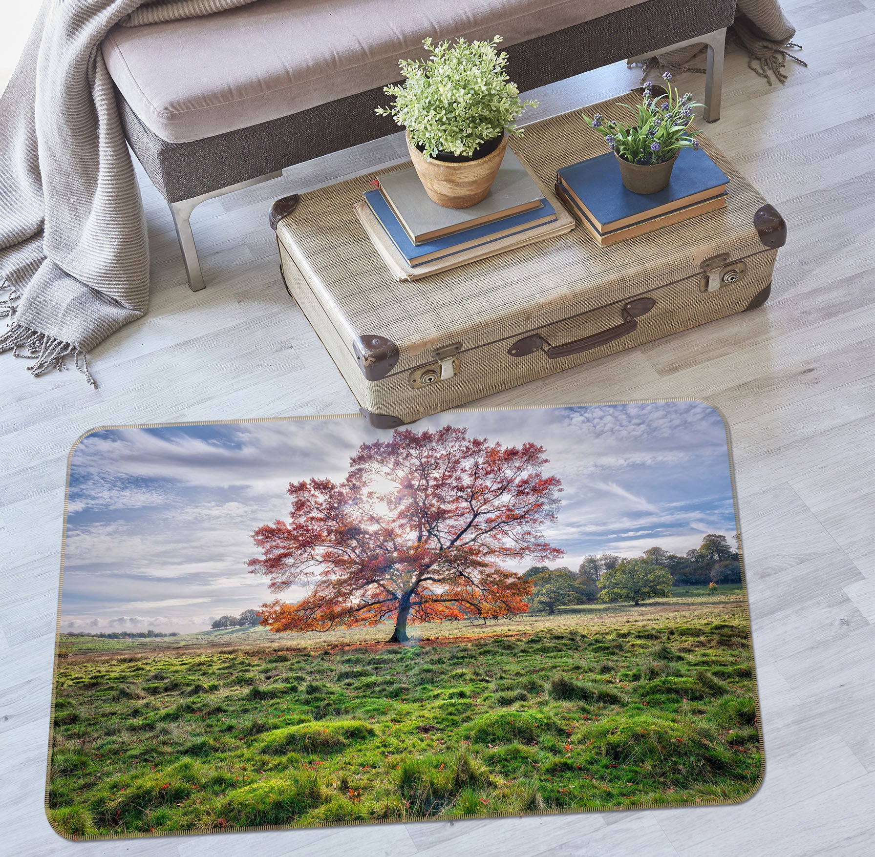 3D Prairie Tree 150 Assaf Frank Rug Non Slip Rug Mat