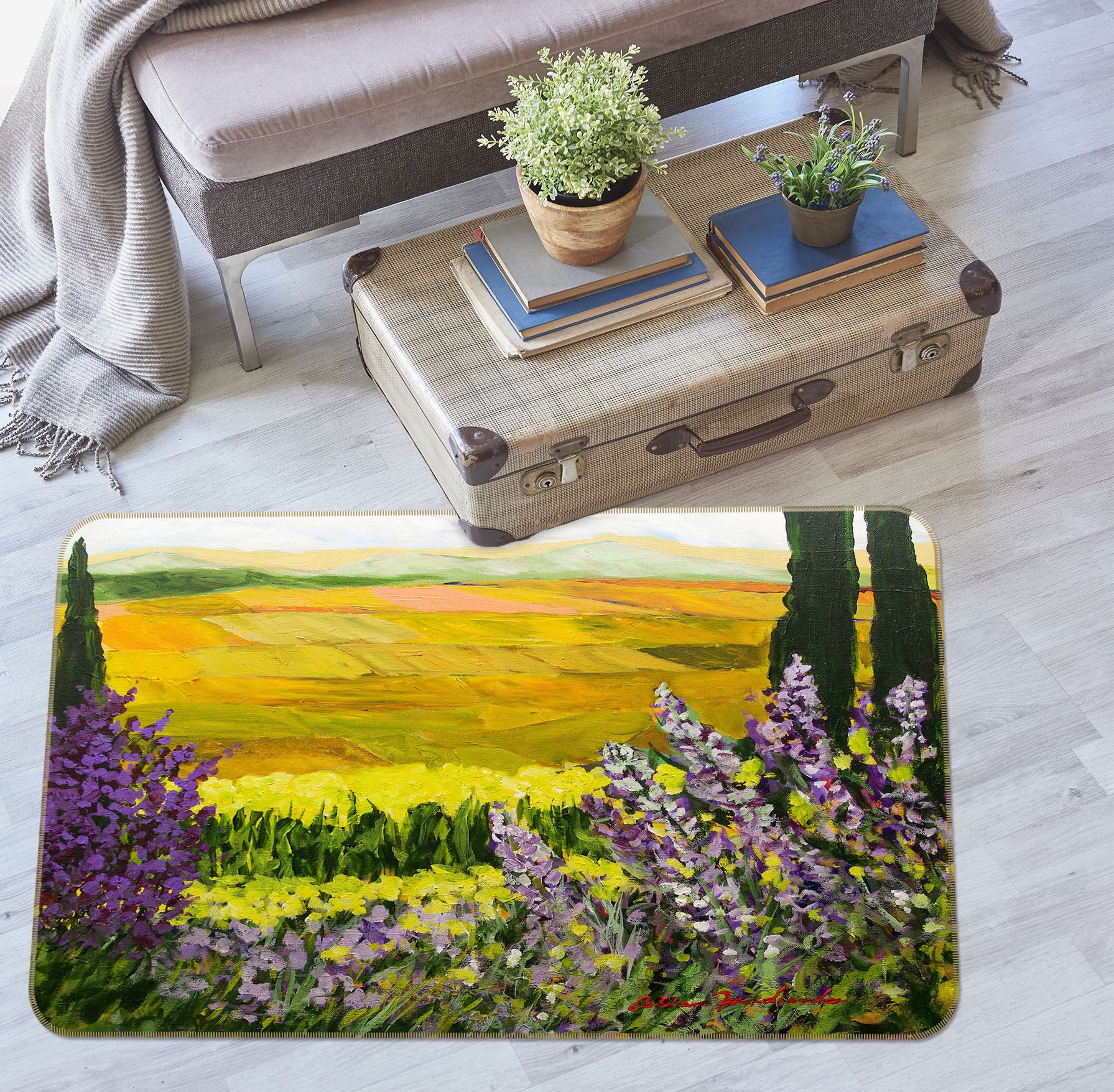 3D Golden Acres 1096 Allan P. Friedlander Rug Non Slip Rug Mat