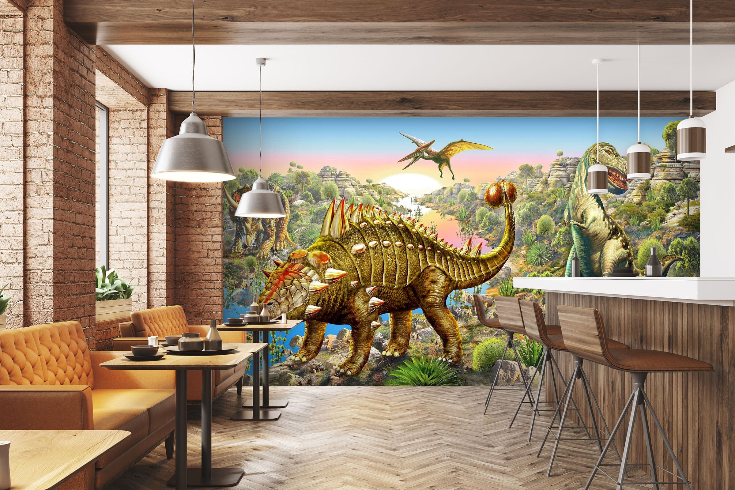 3D Dinosaur World 1401 Adrian Chesterman Wall Mural Wall Murals Wallpaper AJ Wallpaper 2 