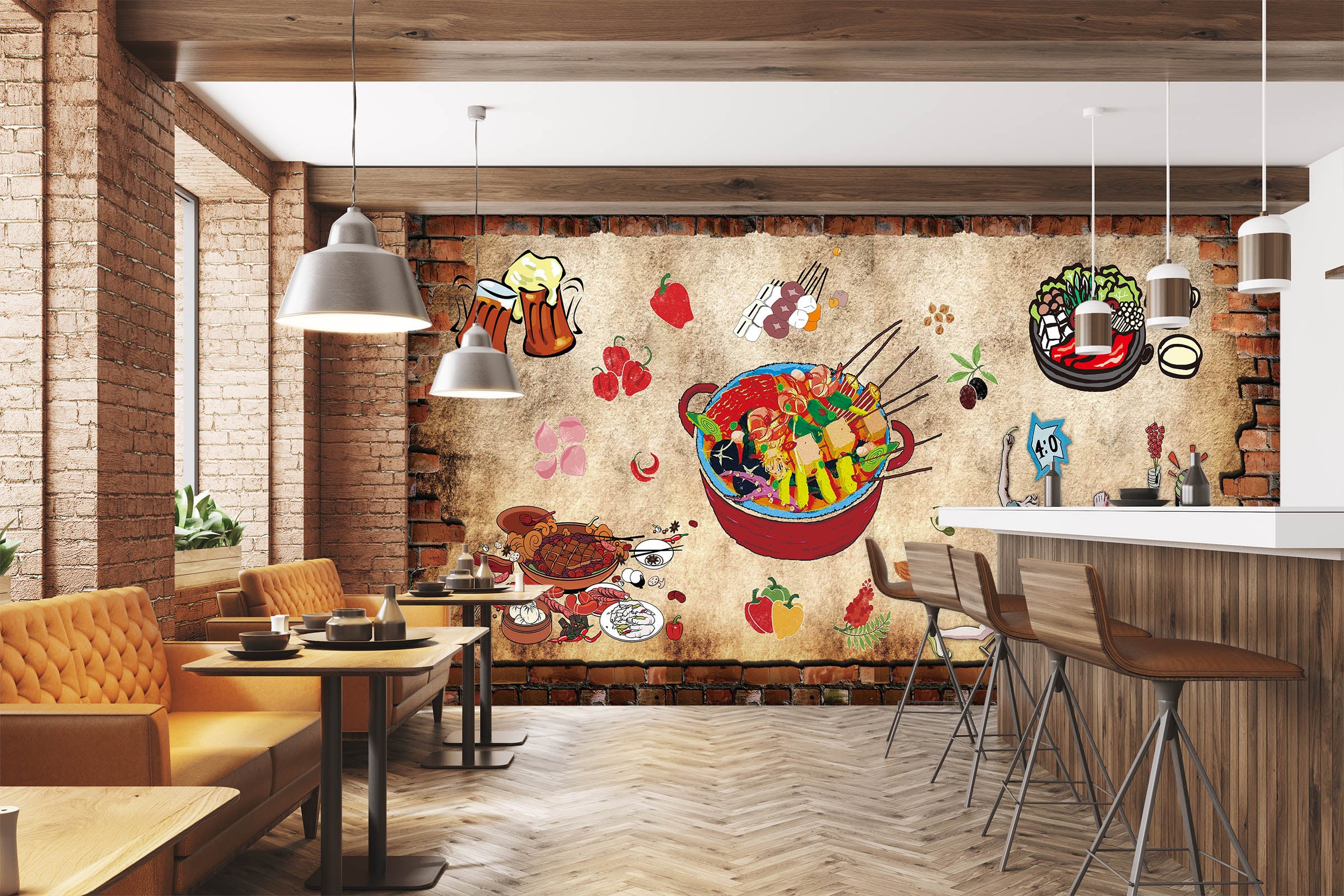 3D National Hotpot 3027 Wall Murals