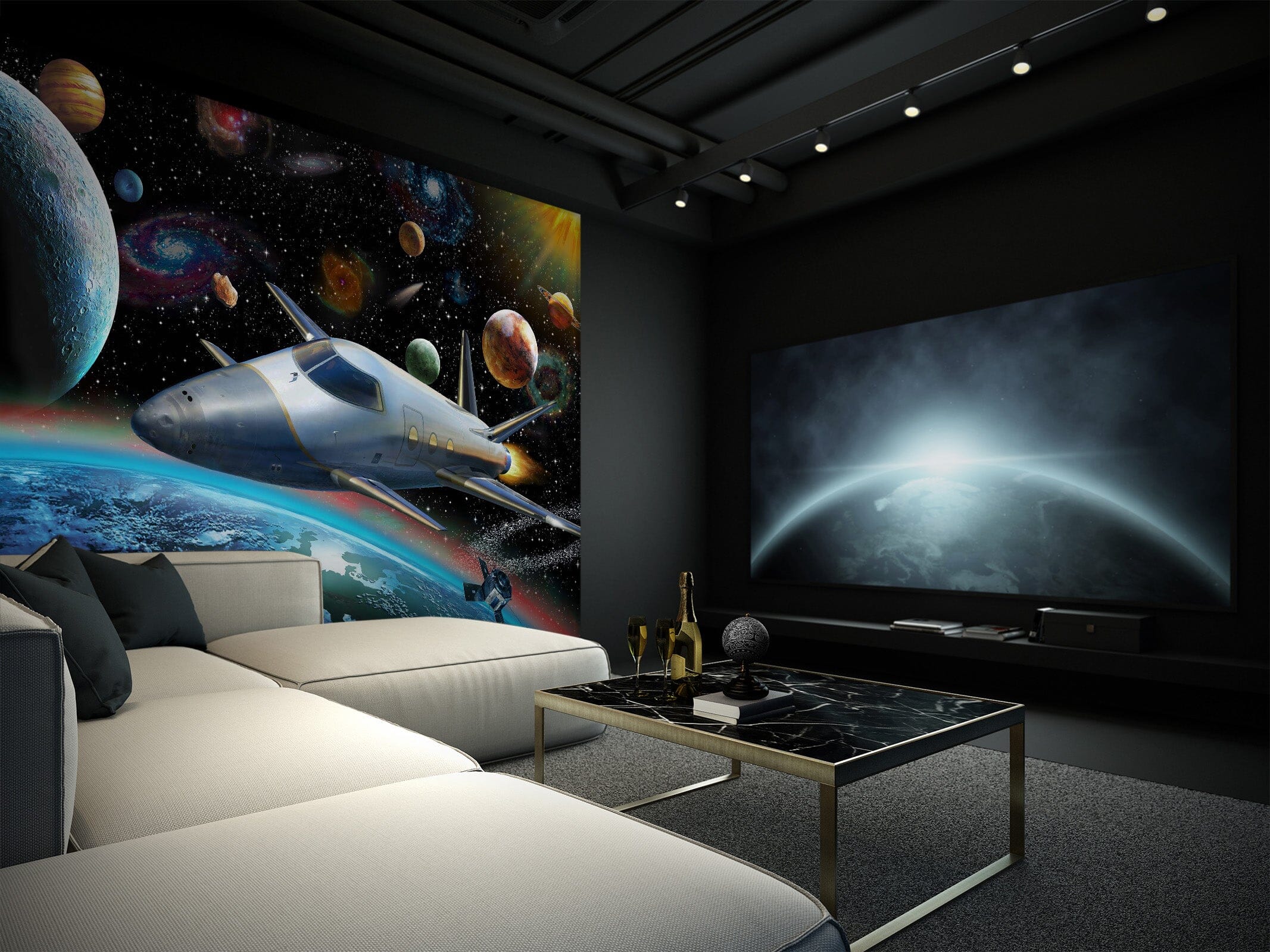 3D Spacecraft 1420 Adrian Chesterman Wall Mural Wall Murals Wallpaper AJ Wallpaper 2 