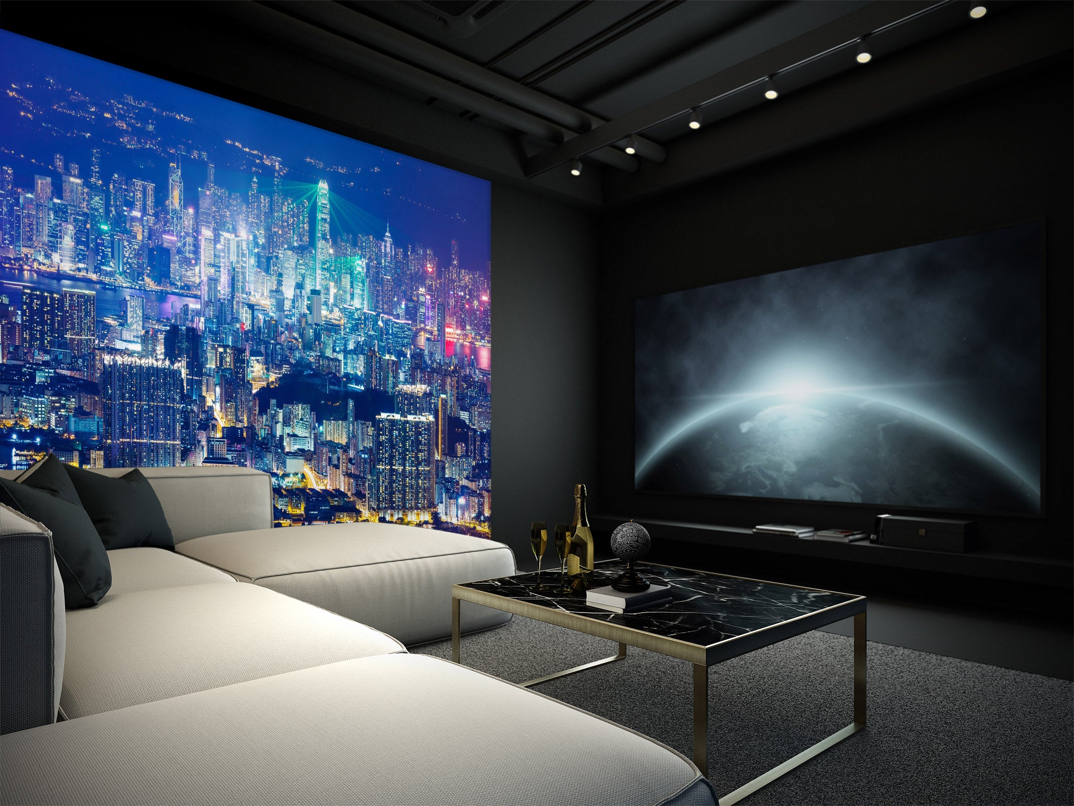 3D City Of Lights 1403 Wall Murals