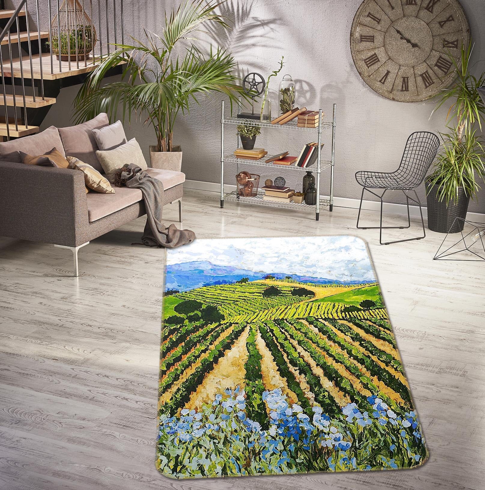 3D Early Crop 1028 Allan P. Friedlander Rug Non Slip Rug Mat Mat AJ Creativity Home 