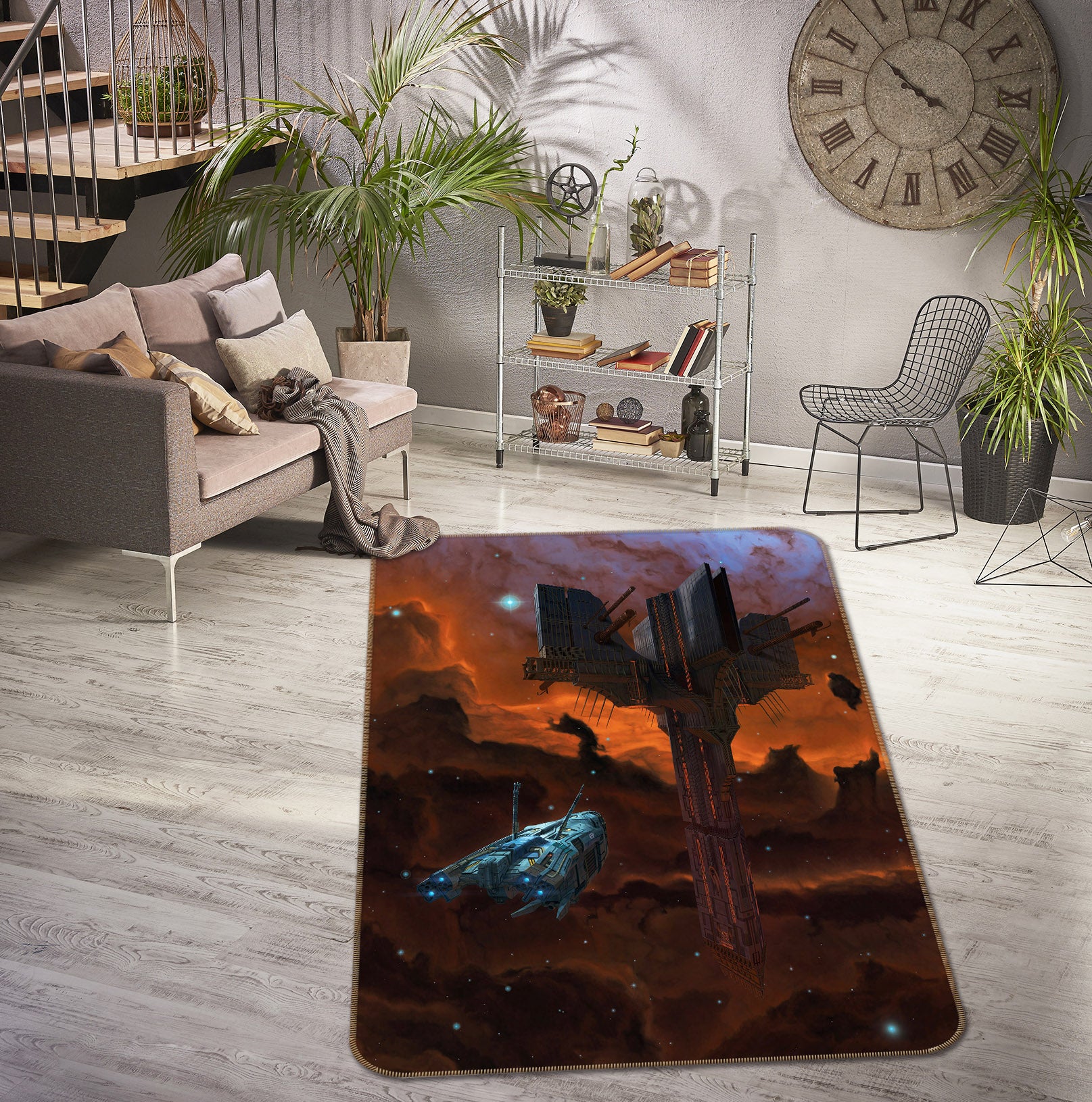 3D Clouds Monster 84195 Vincent Hie Rug Non Slip Rug Mat