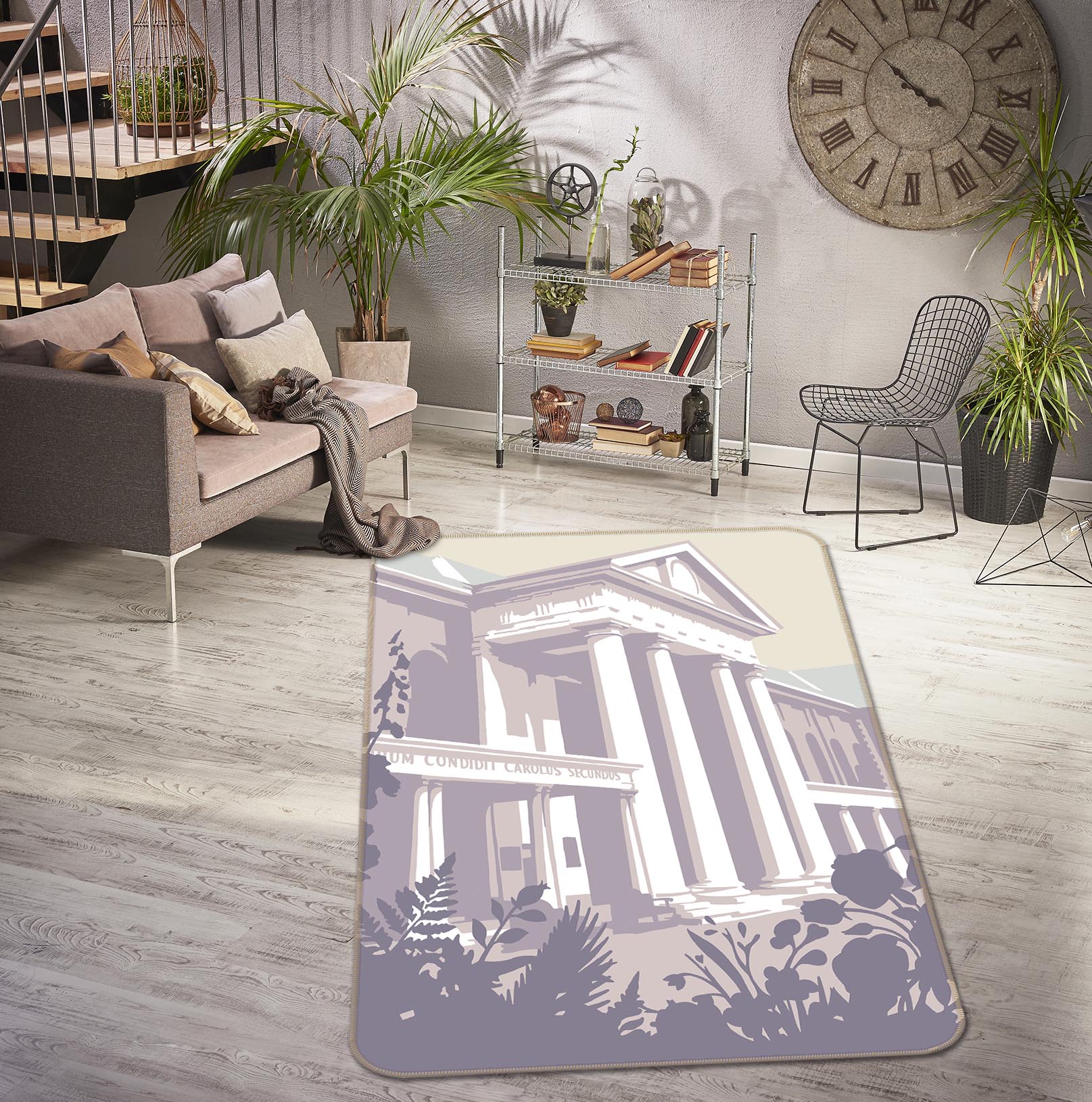 3D Architectural Flowers 84287 Steve Read Rug Non Slip Rug Mat